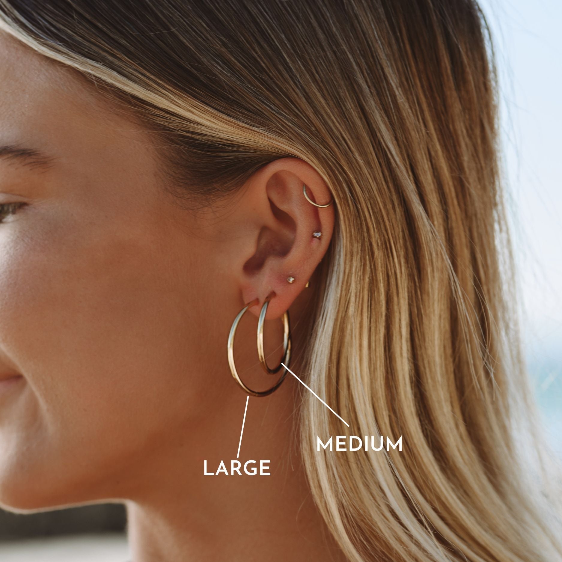 Athena Thin Hoop Earrings