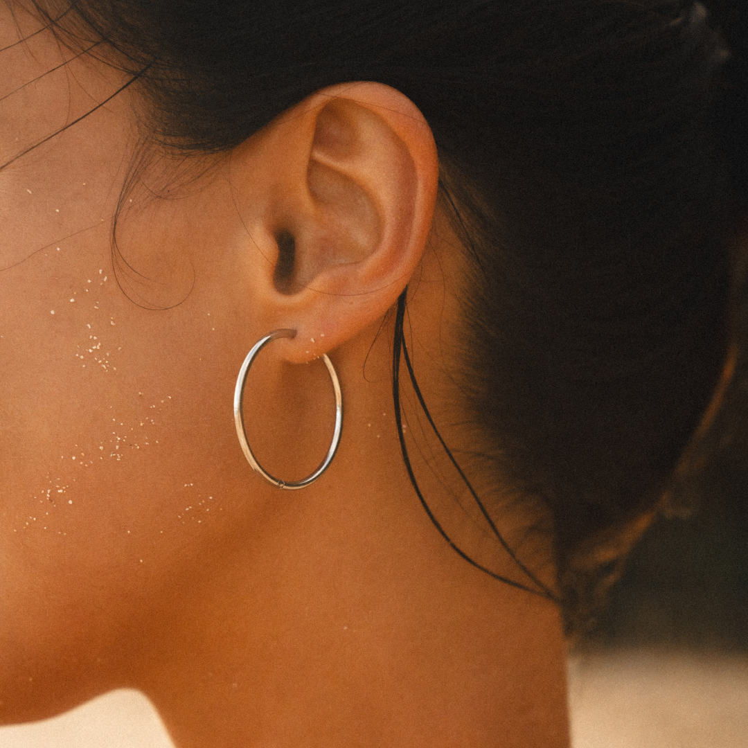 Athena Thin Hoop Earrings