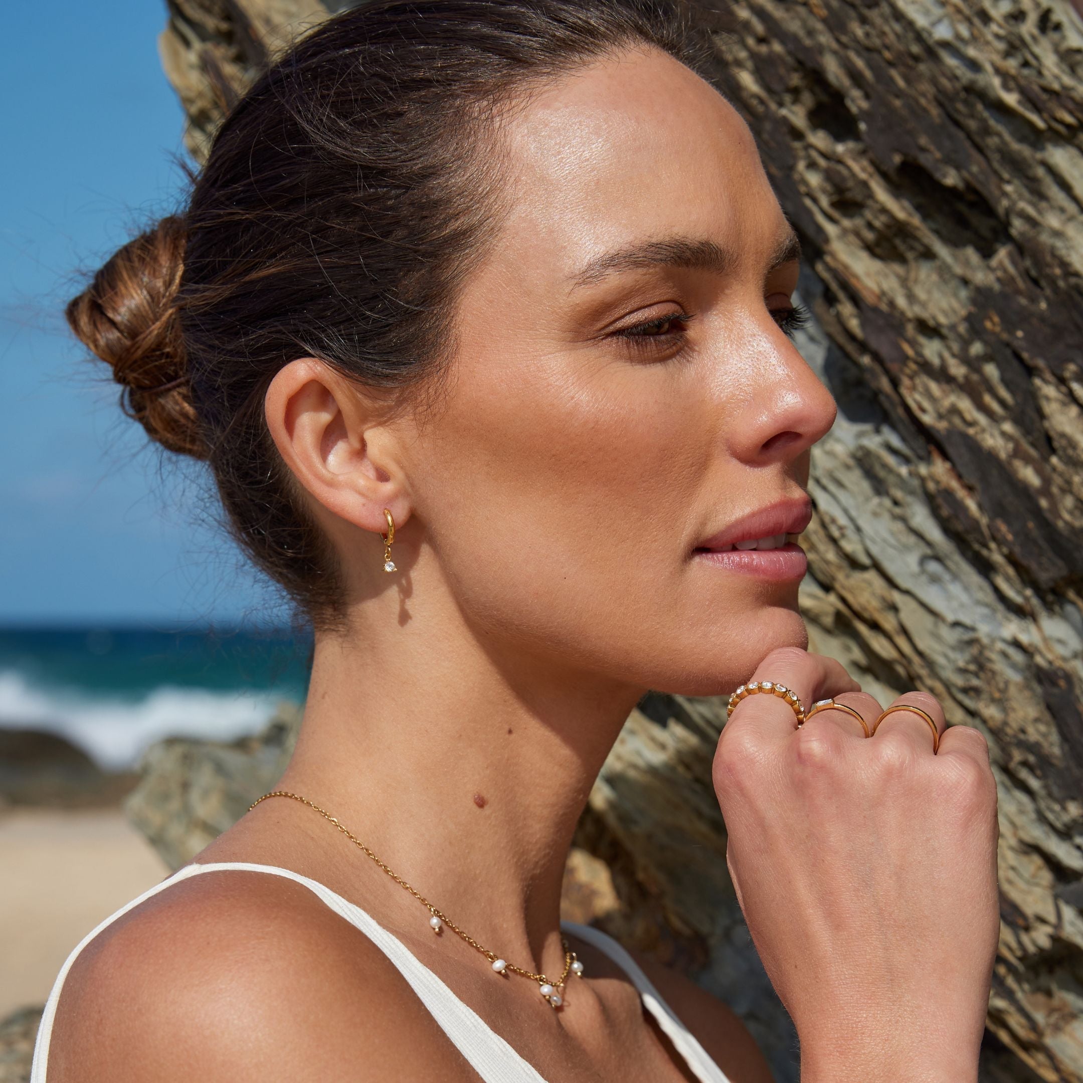 Athena Sparkle Drop Earrings
