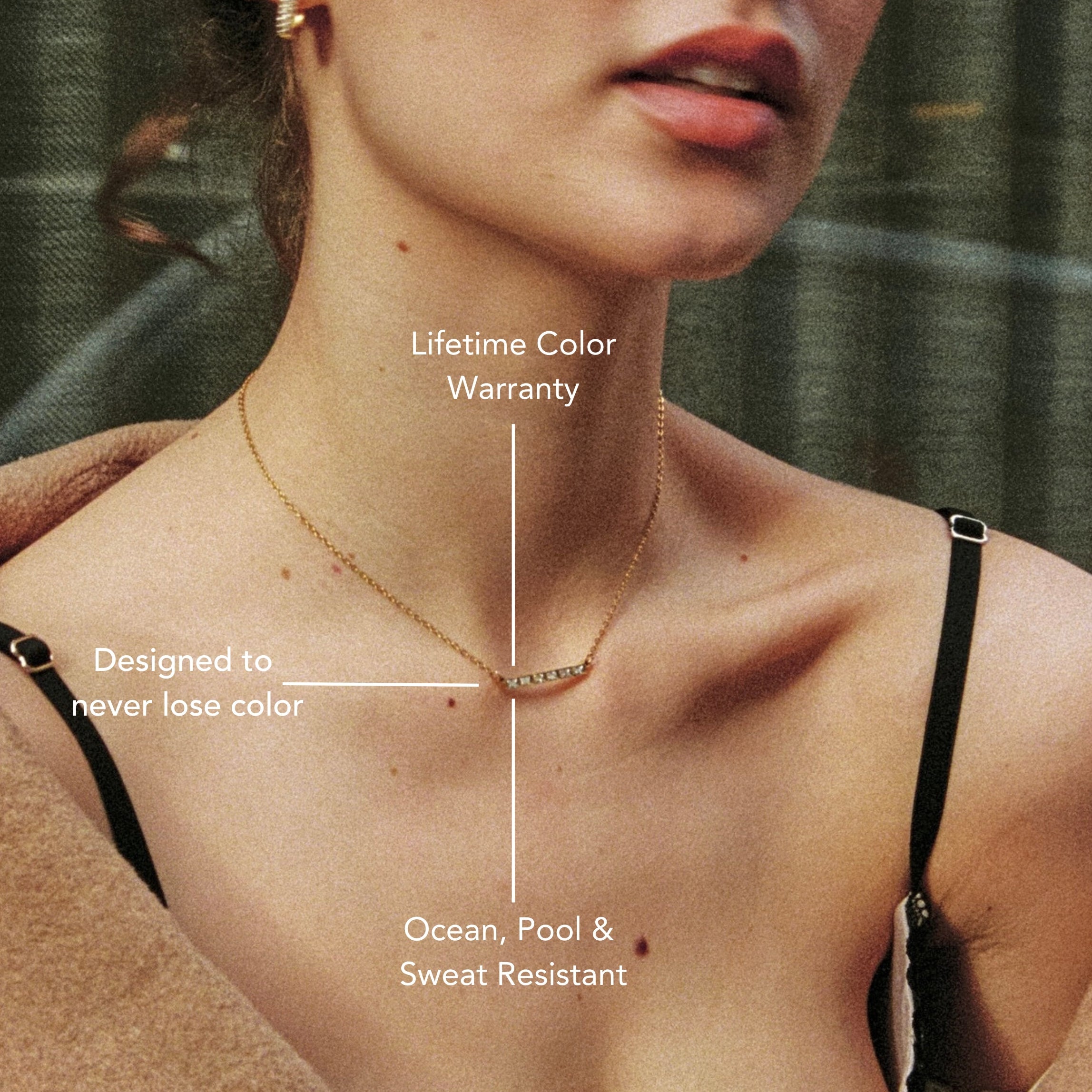 Athena Baguette Line Necklace