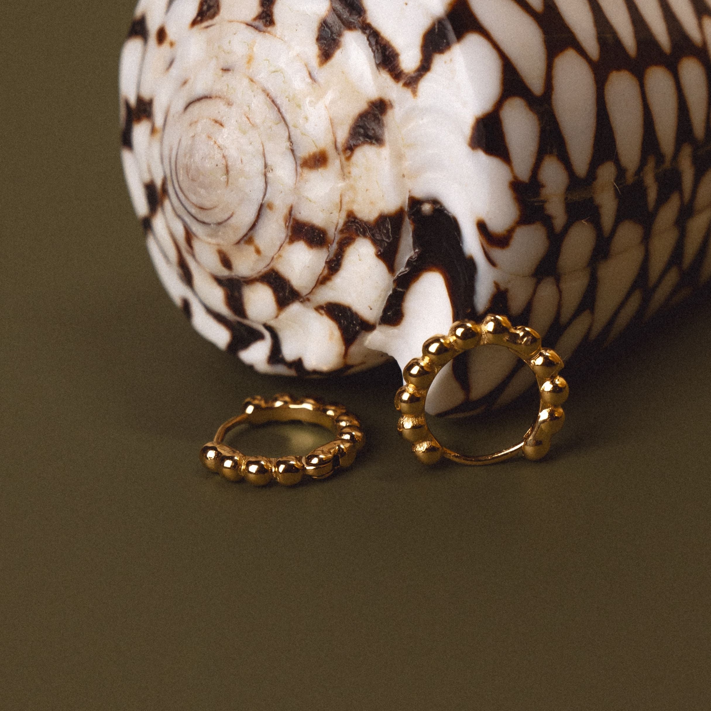 Athena Beaded Hoops Earrings