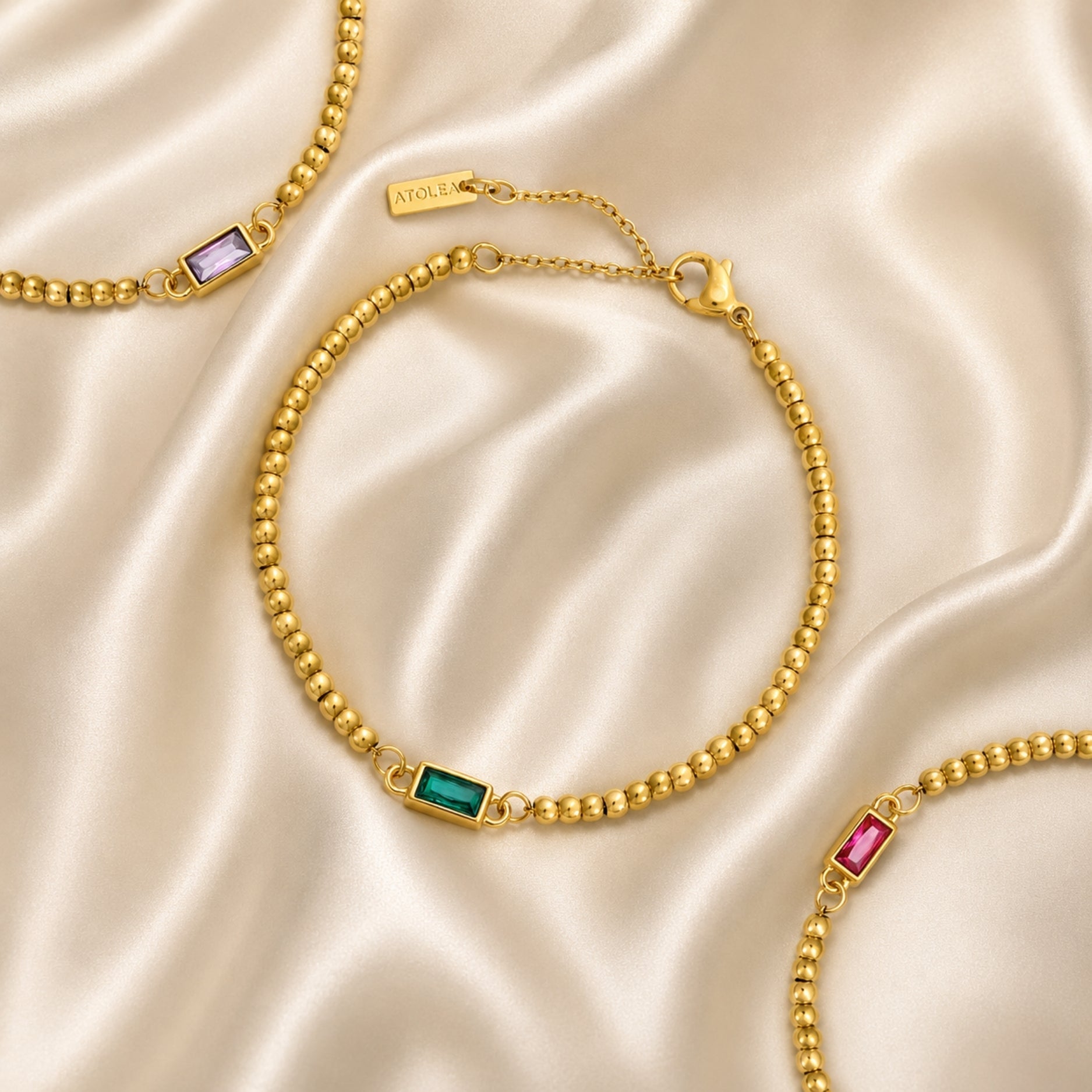 Athena Beaded Birthstone Bracelet