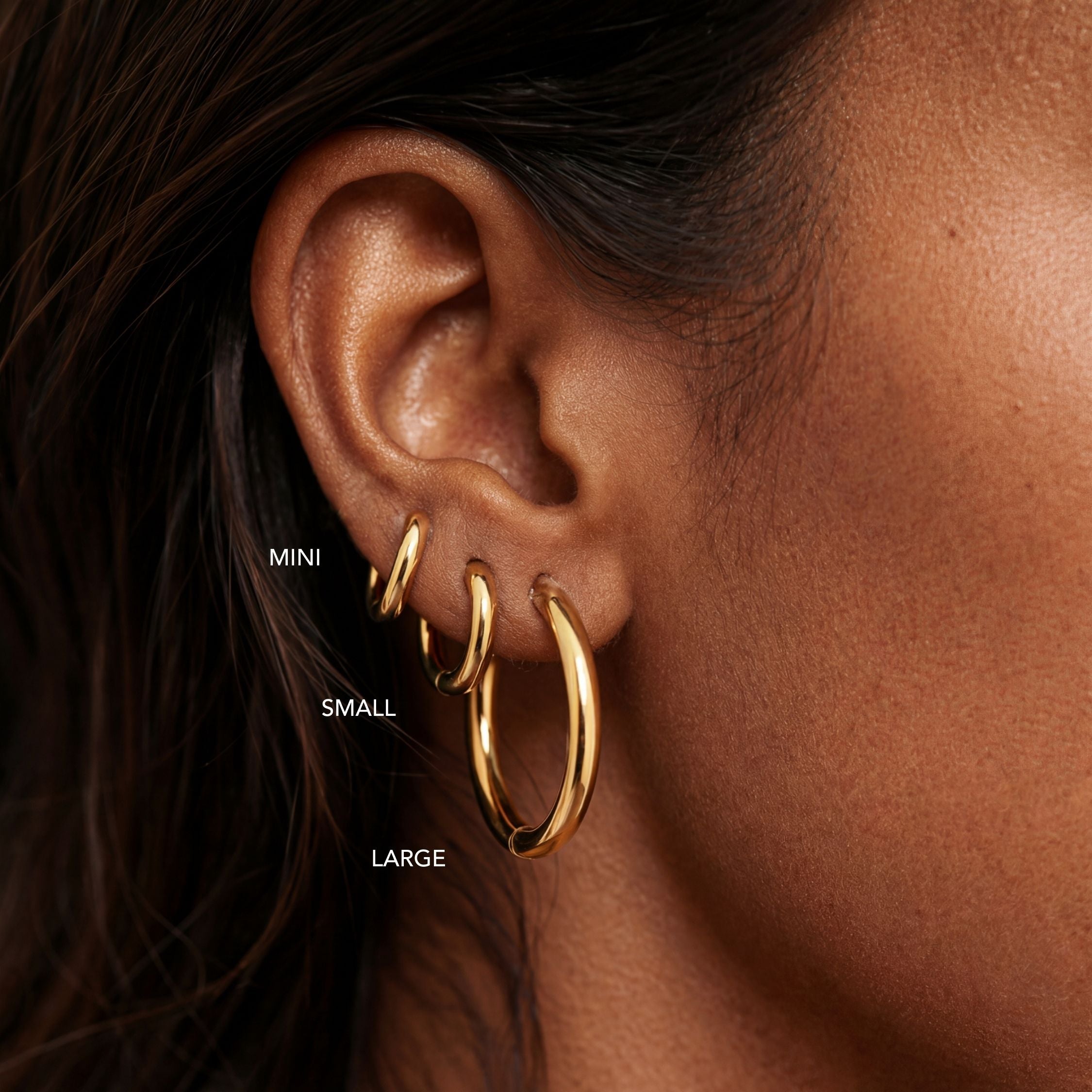 Athena Thick Hoop Earrings