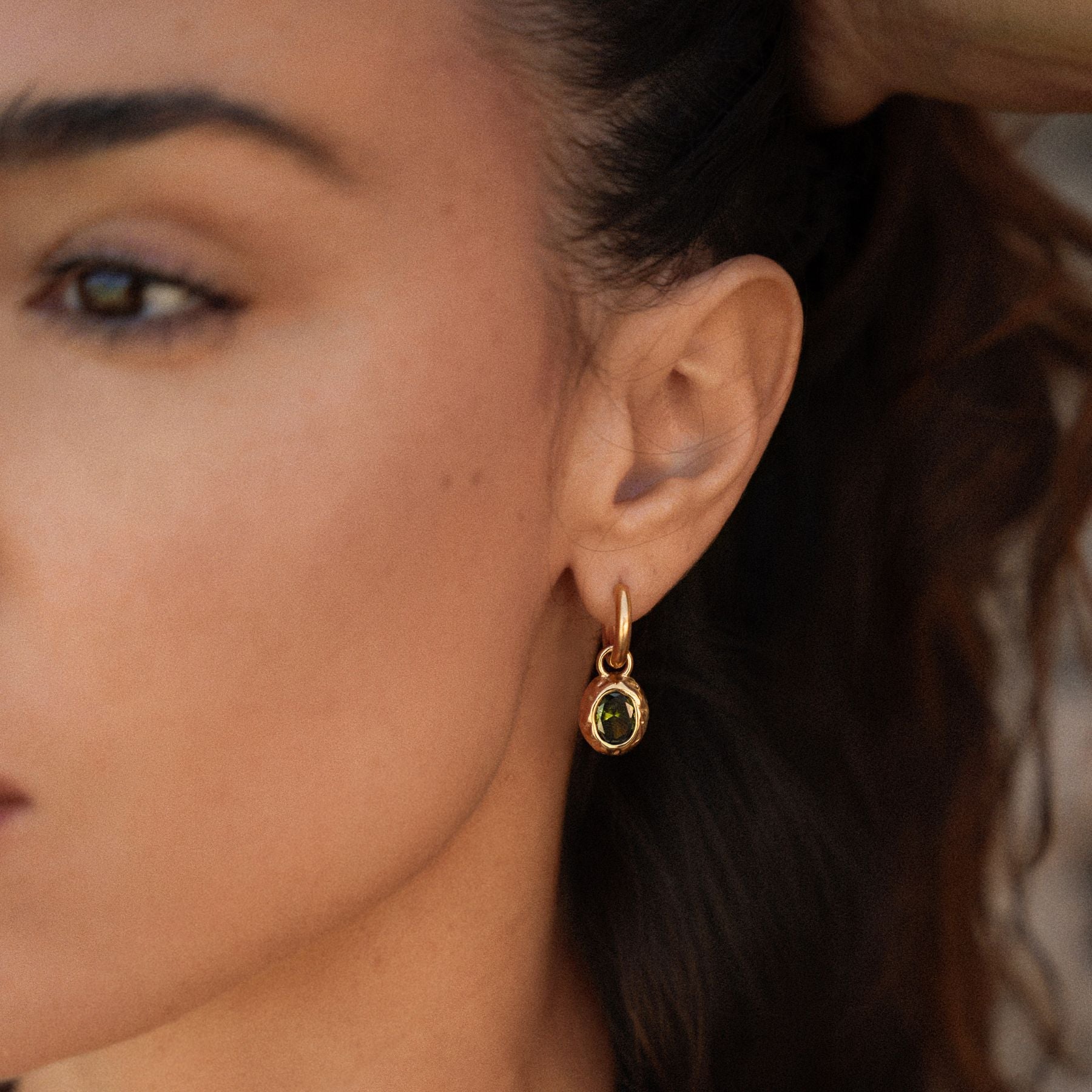 Athena Olive Earrings