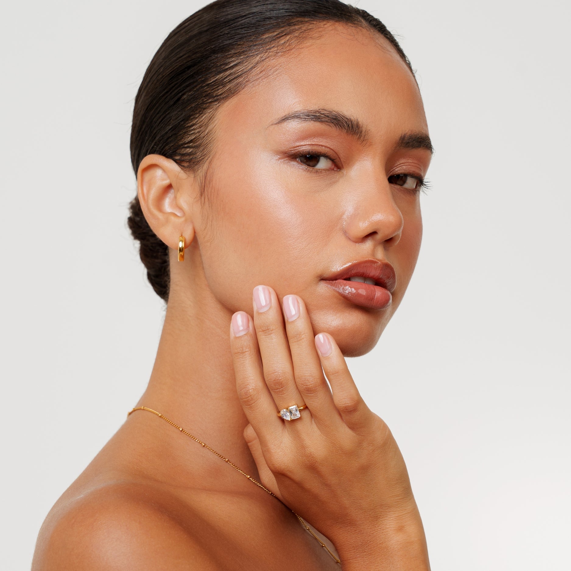 Athena Bold Huggie Hoops