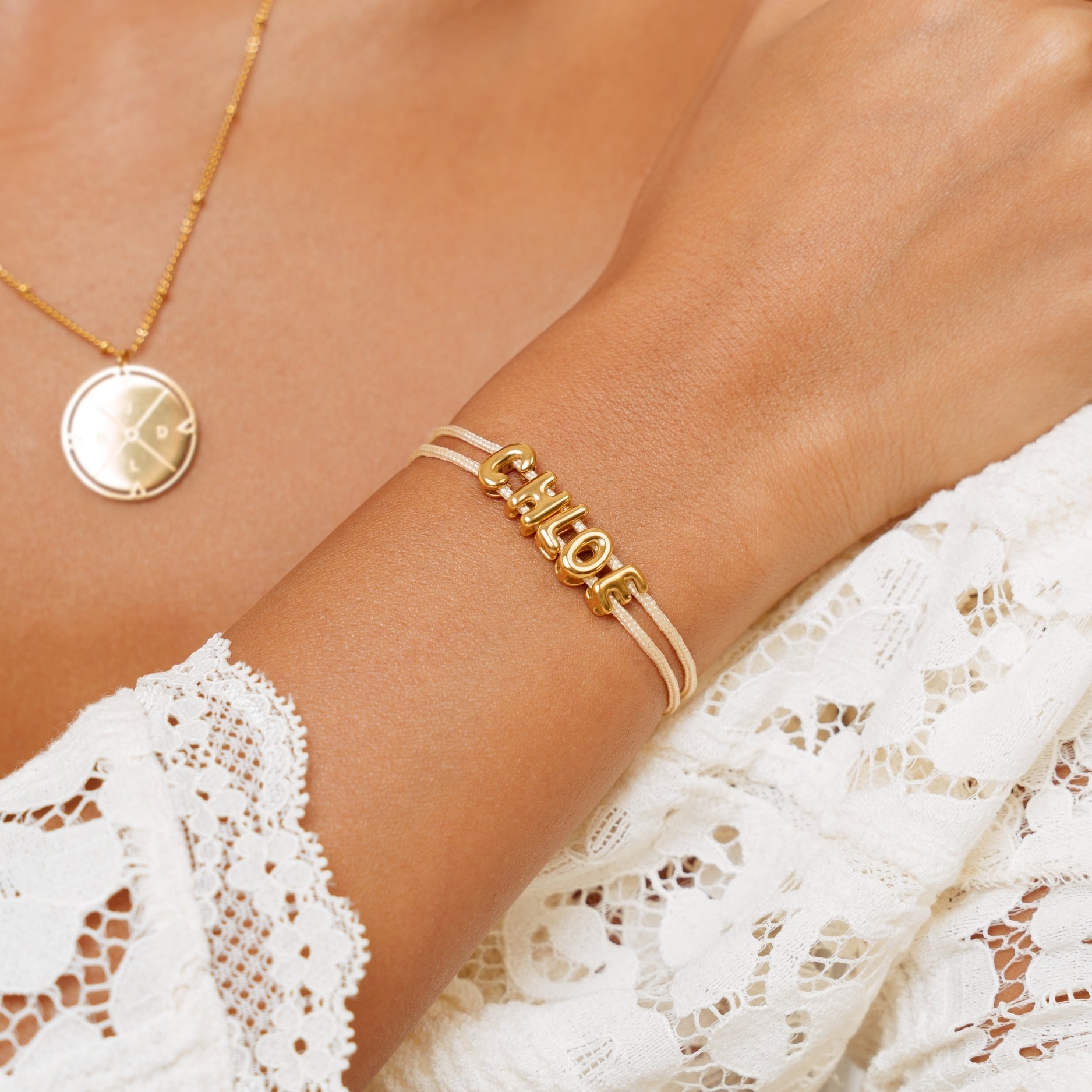 Athena Bubble Name Bracelet
