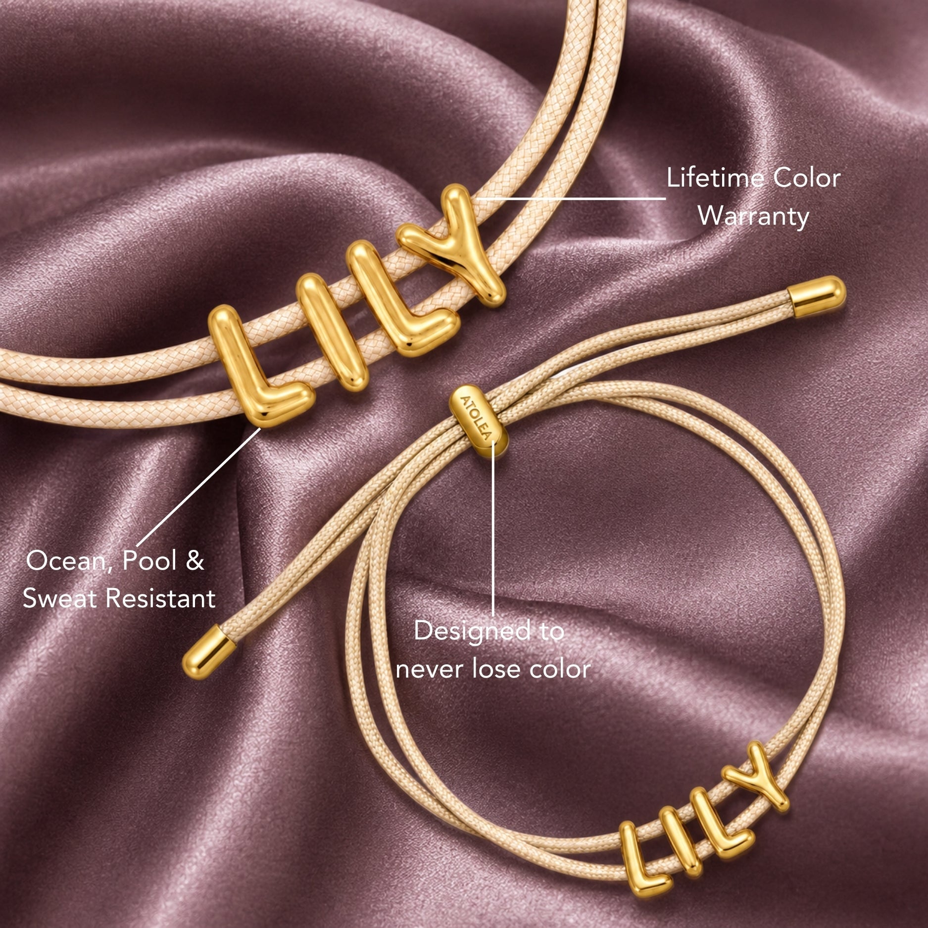 Athena Bubble Name Bracelet