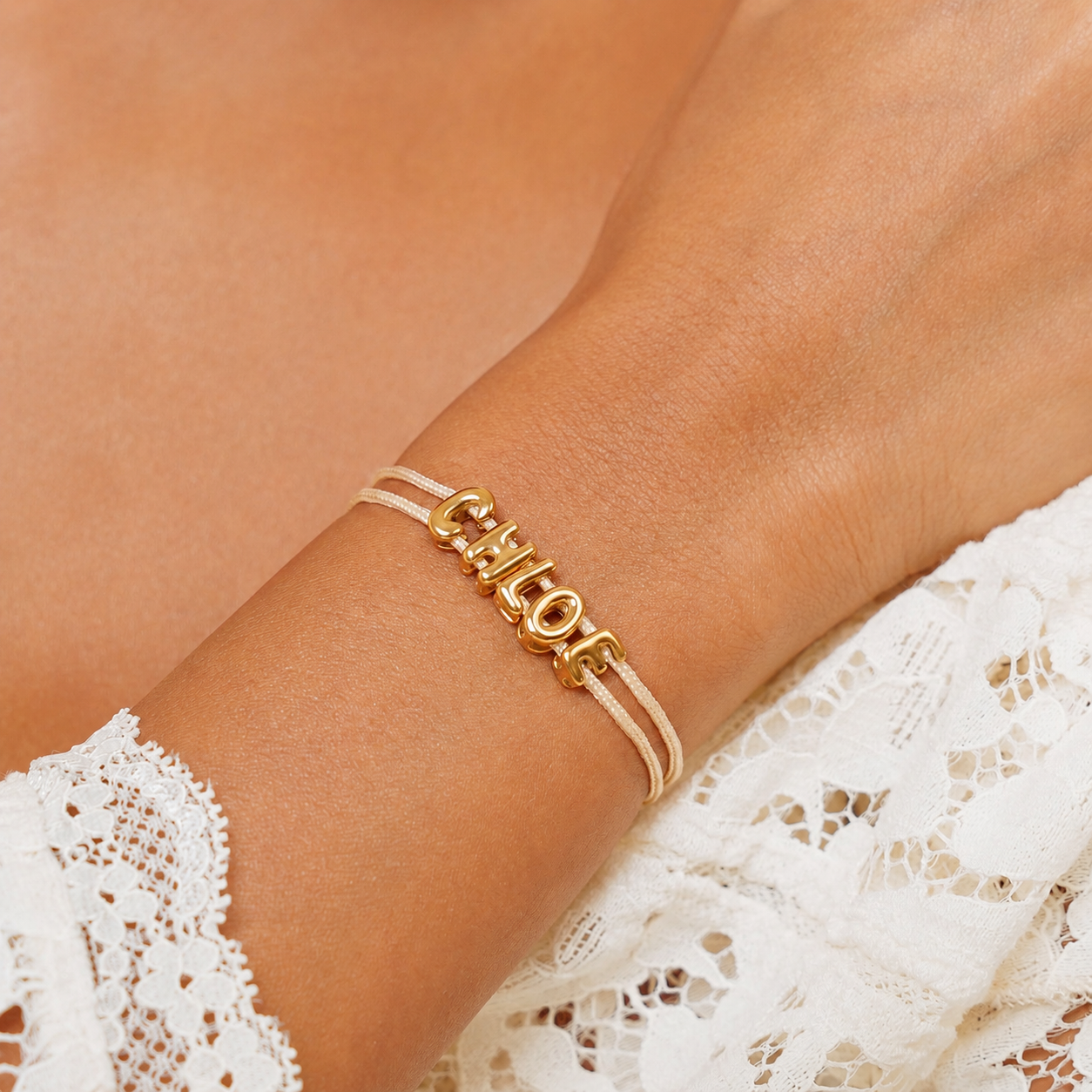 Athena Bubble Name Bracelet