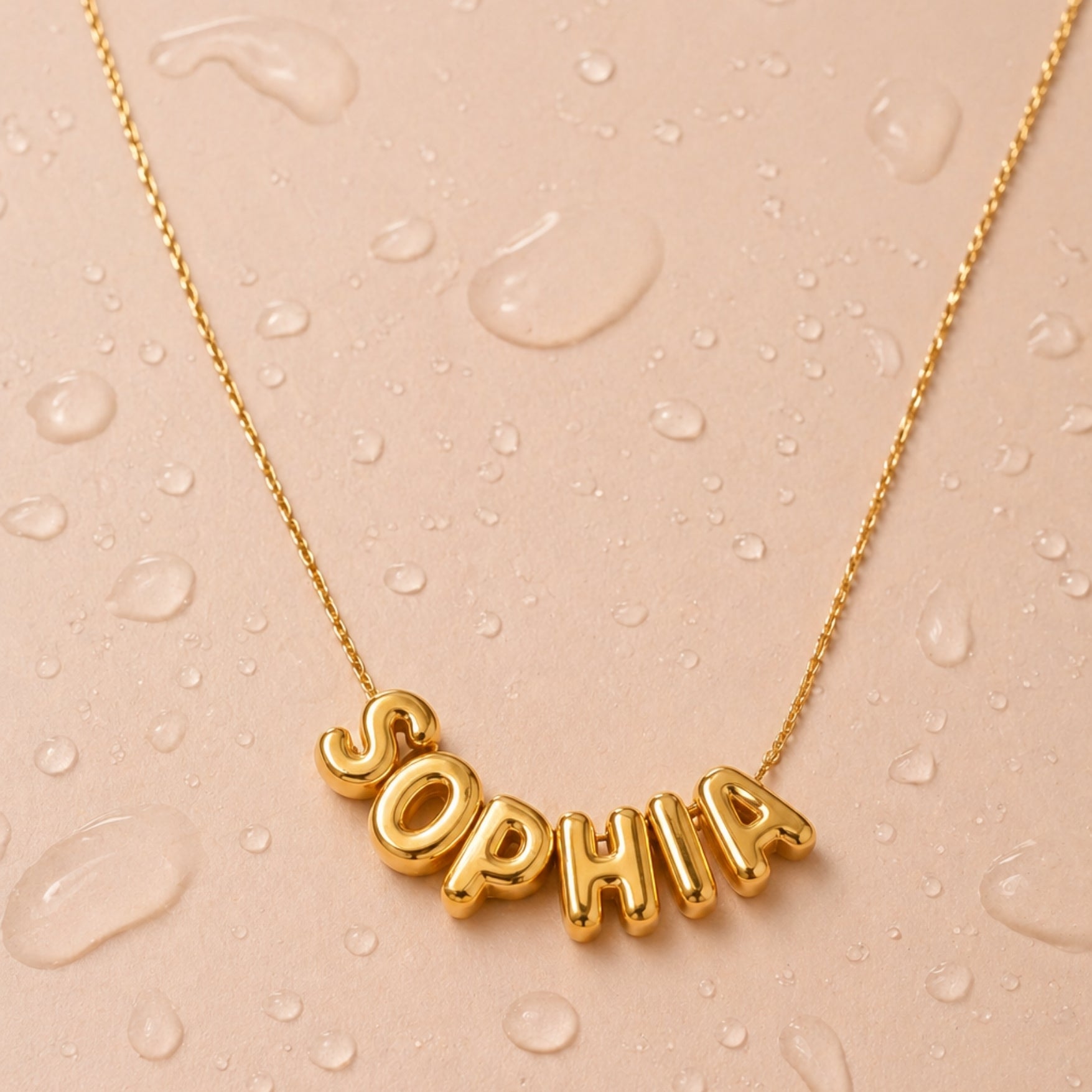 Athena Bubble Name Necklace