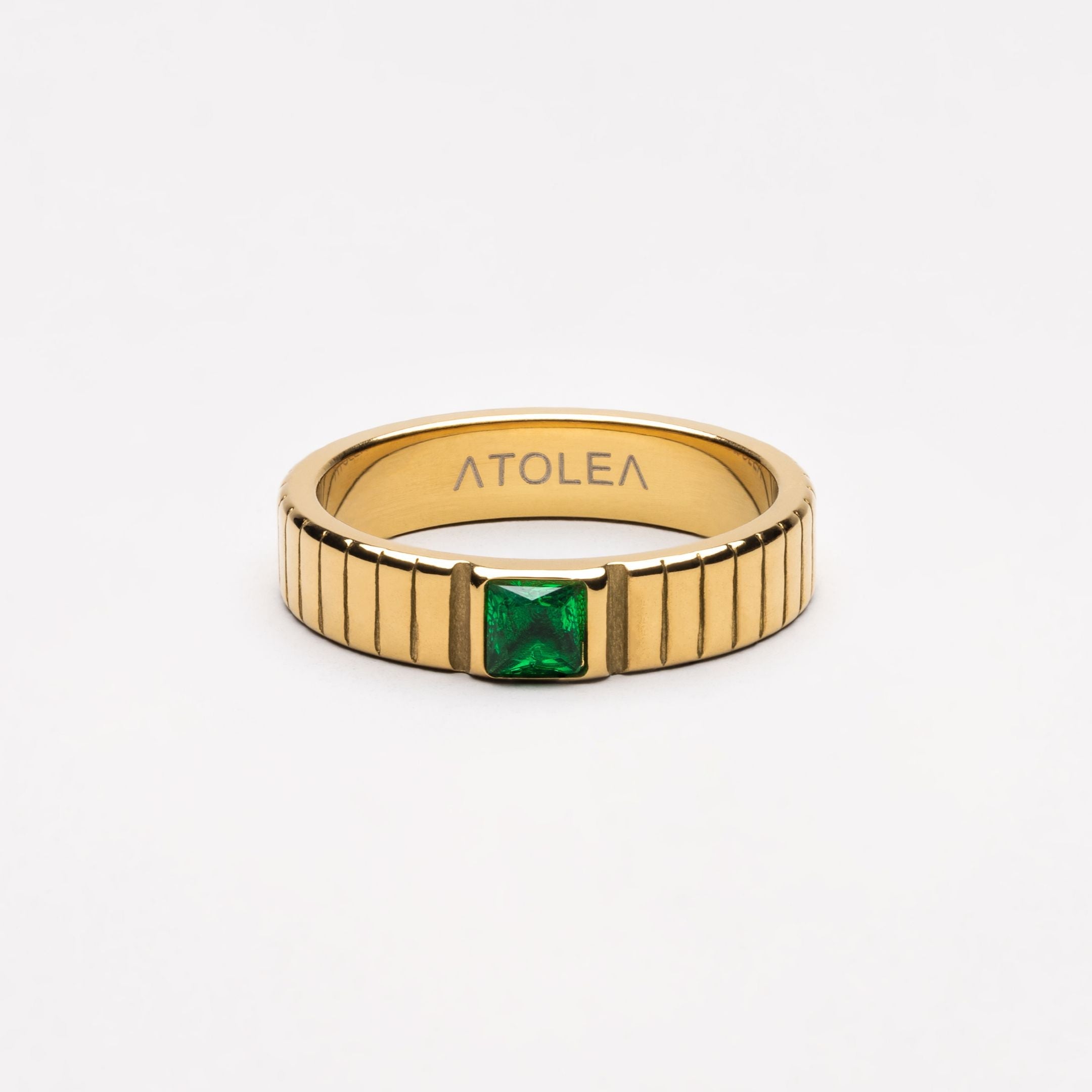 Athena Chunky Emerald Ring