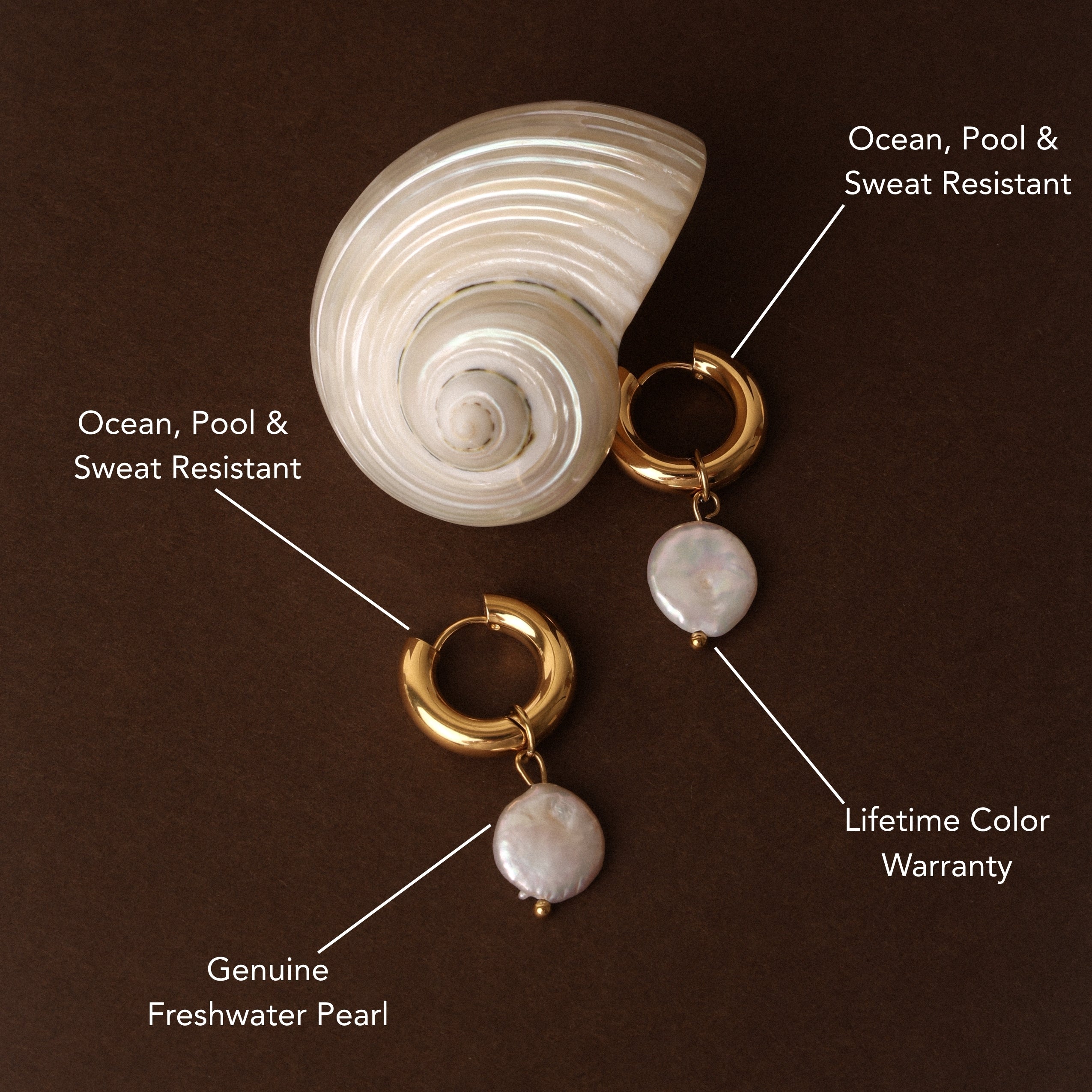 Athena Chunky Pearl Hoops
