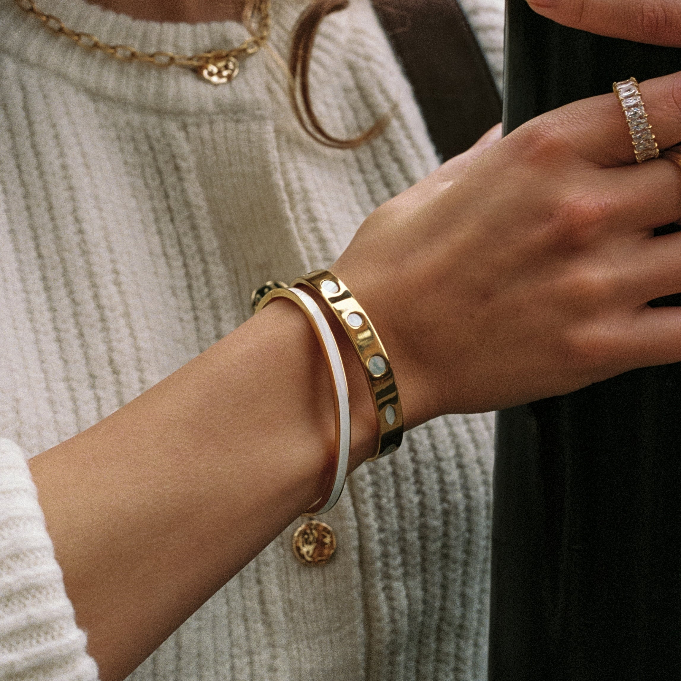 Athena Mother of Pearl Cuff