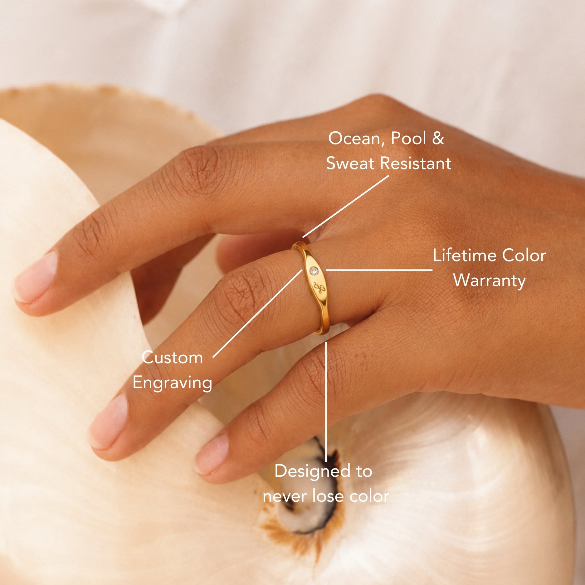 Athena One-Initial Crystal Ring