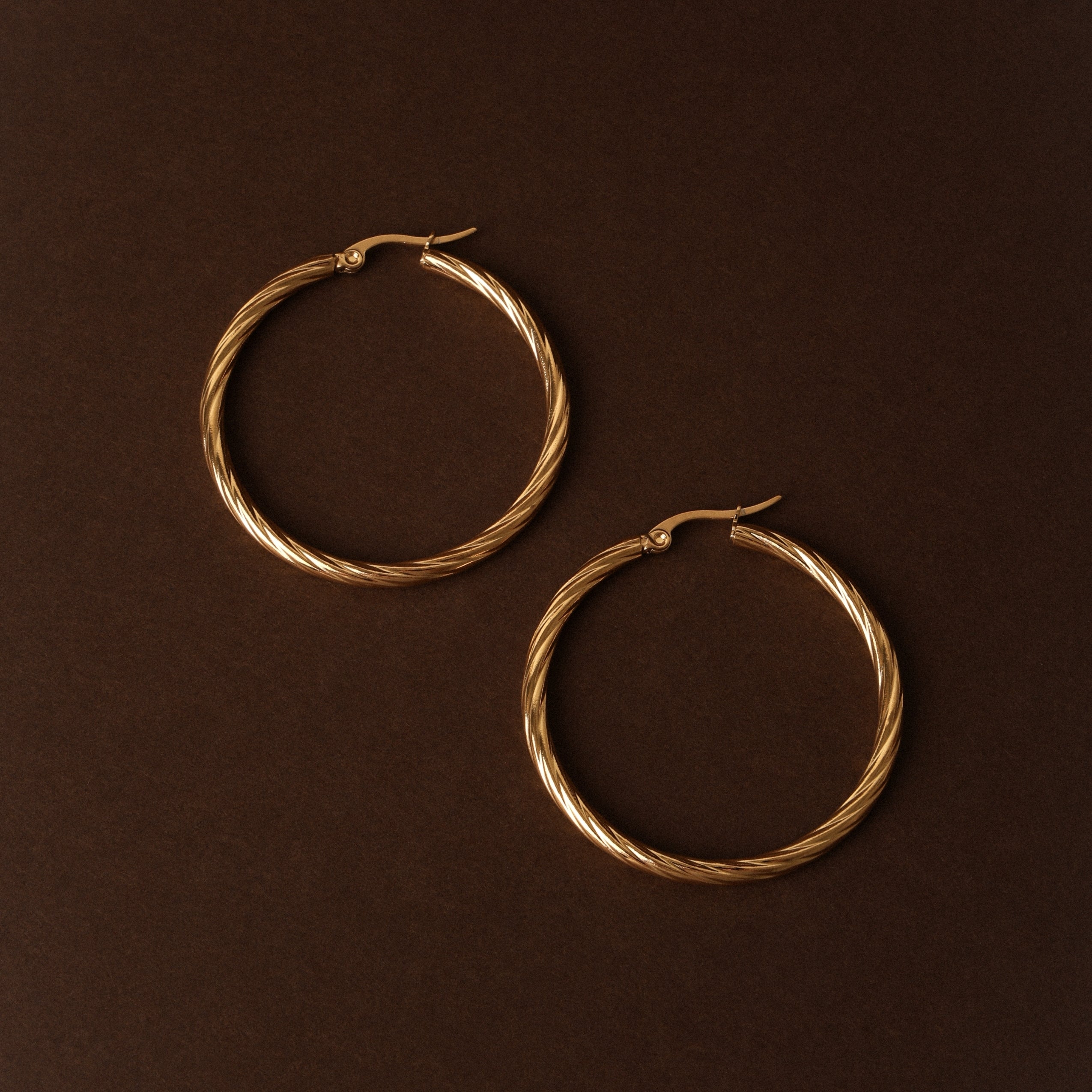 Athena Bold Twisted Hoops
