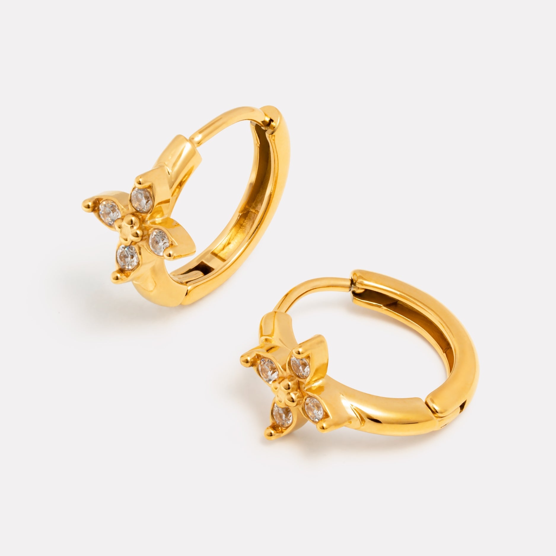 Athena Daisy Hoops Earrings