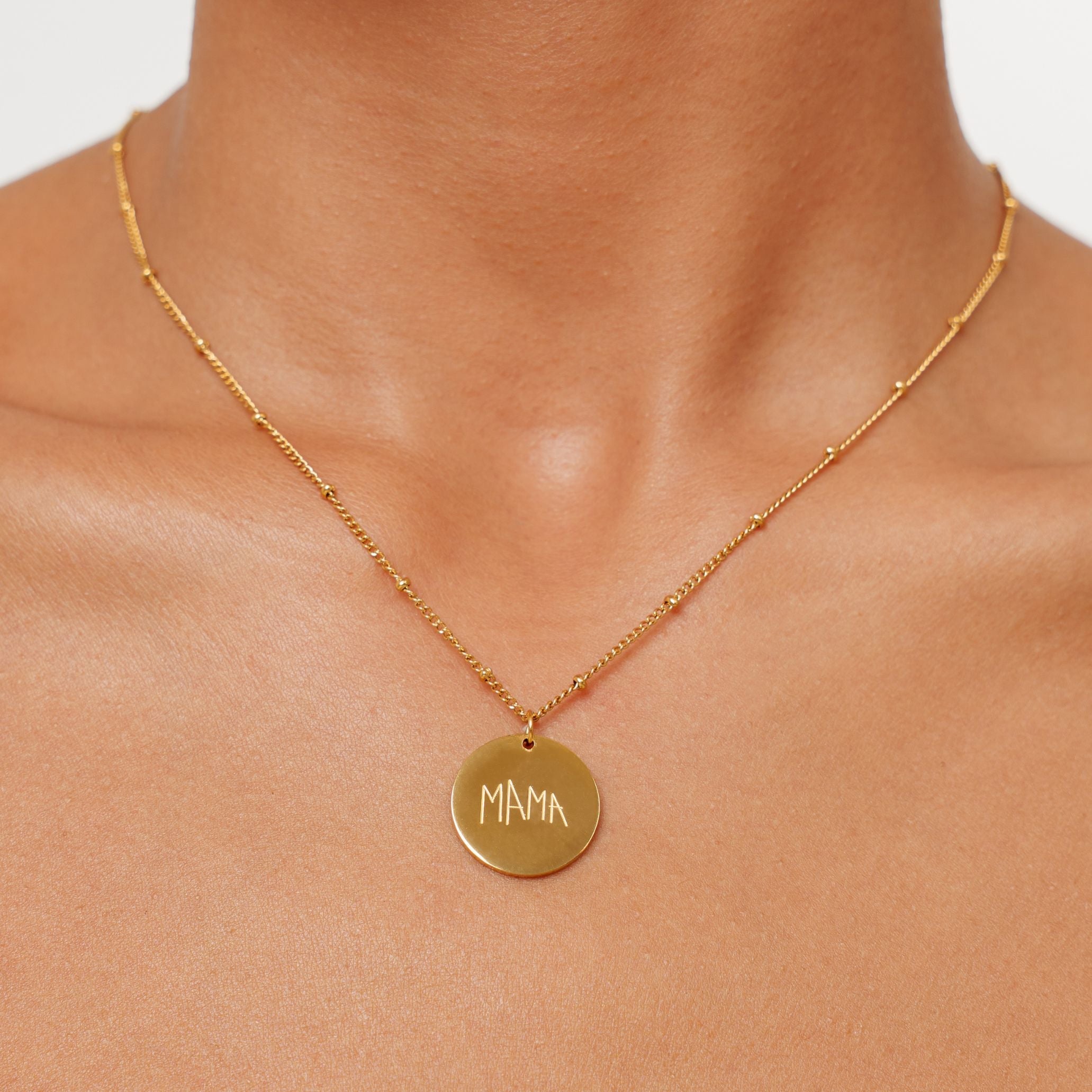 Athena Drawing Disc Necklace