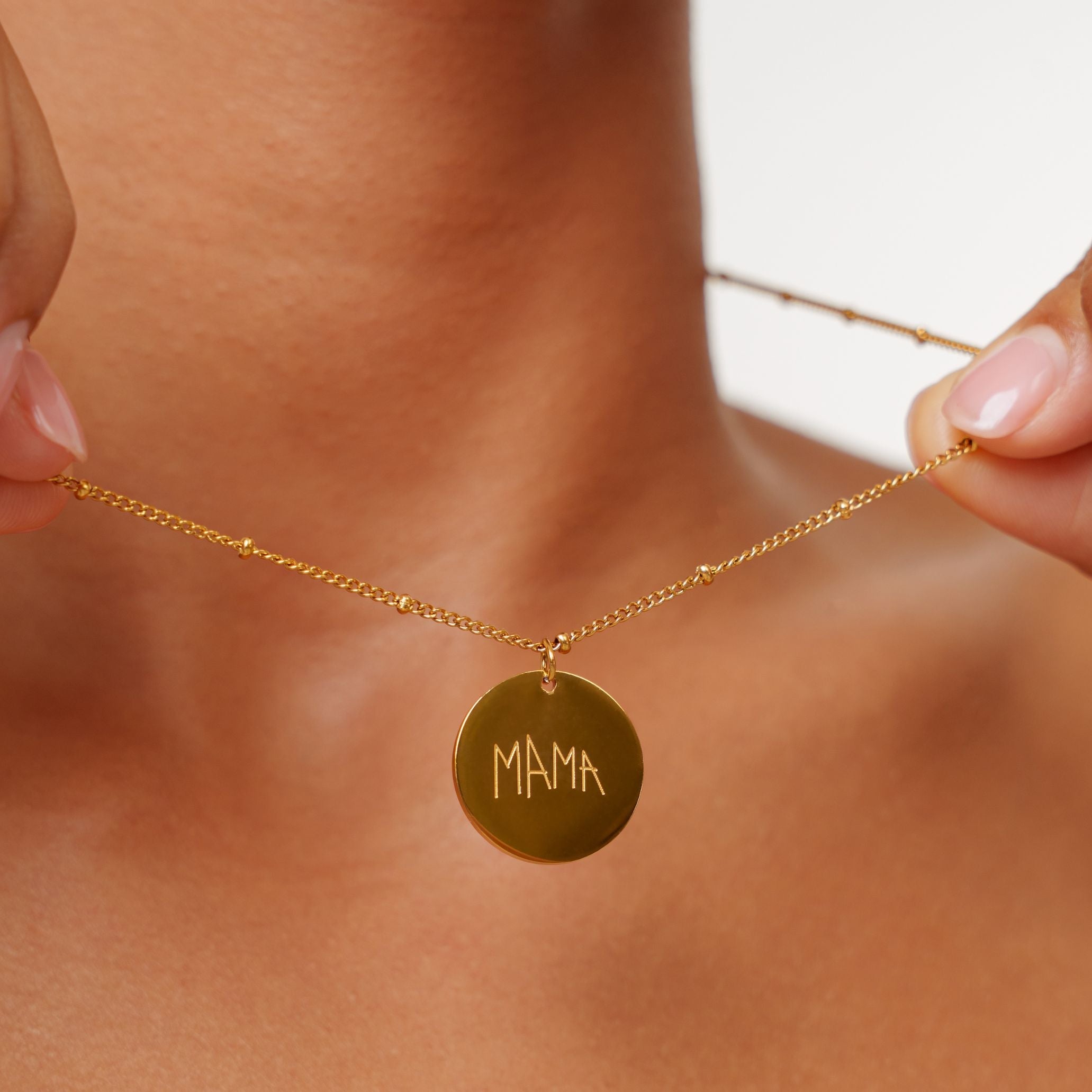 Athena Drawing Disc Necklace