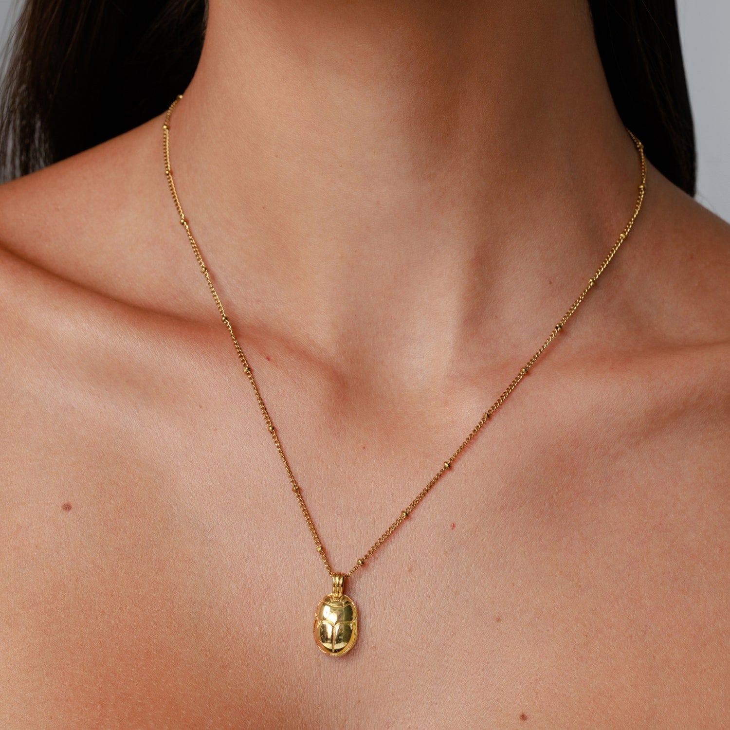 Athena Scarab Necklace
