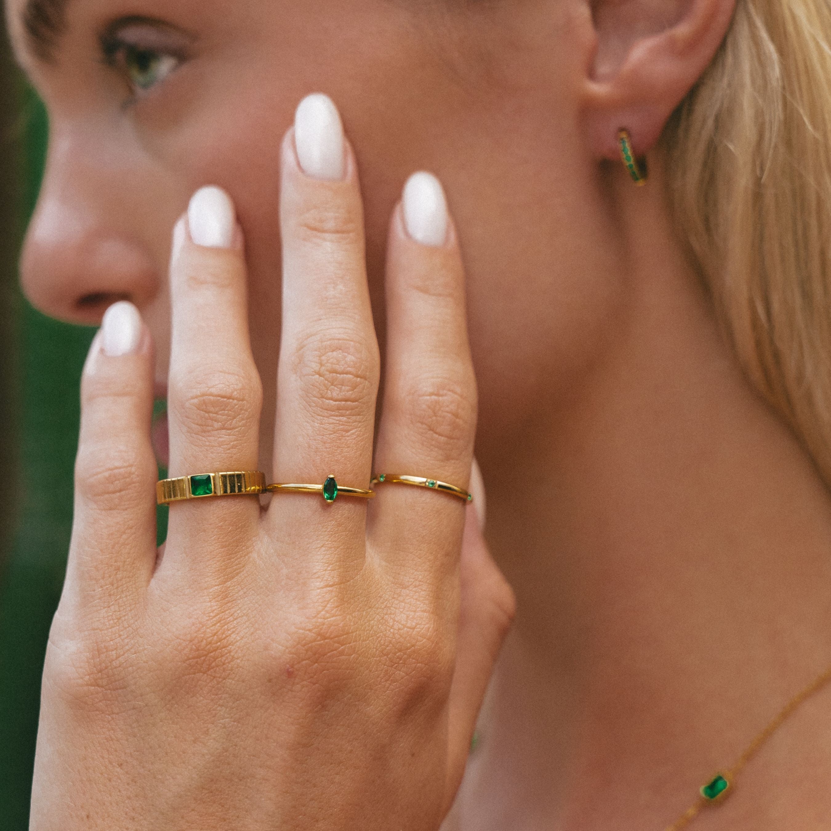 Athena Dainty Emerald Ring