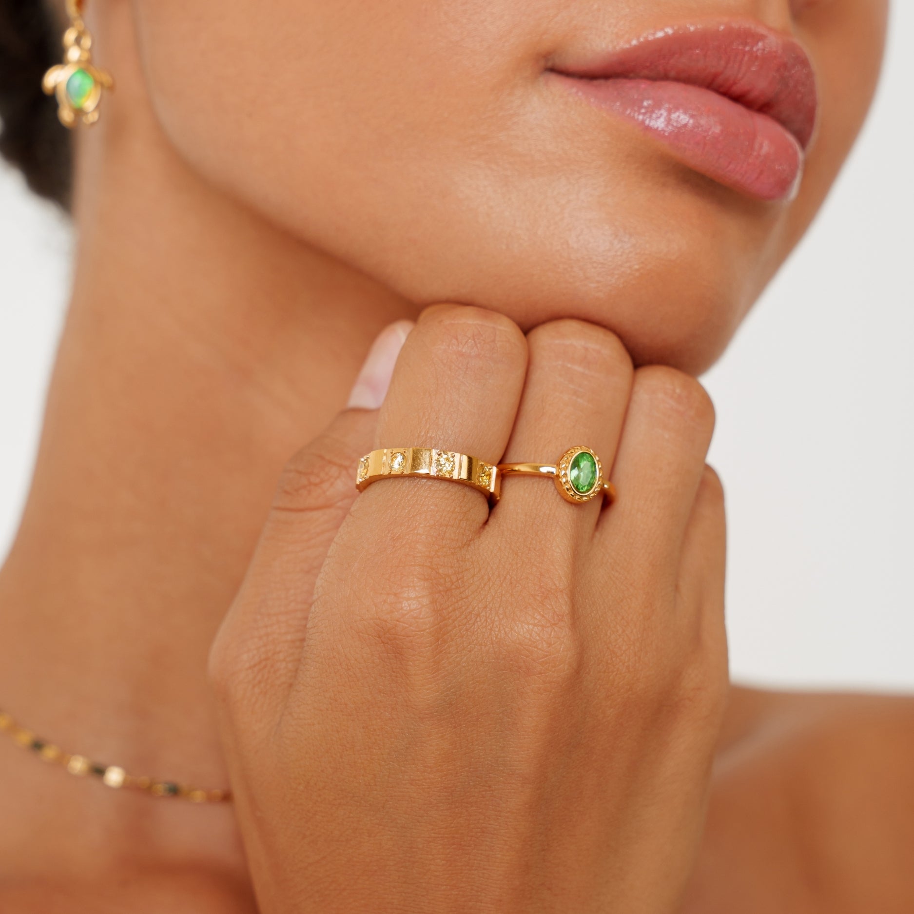 Athena Lemon Band Ring