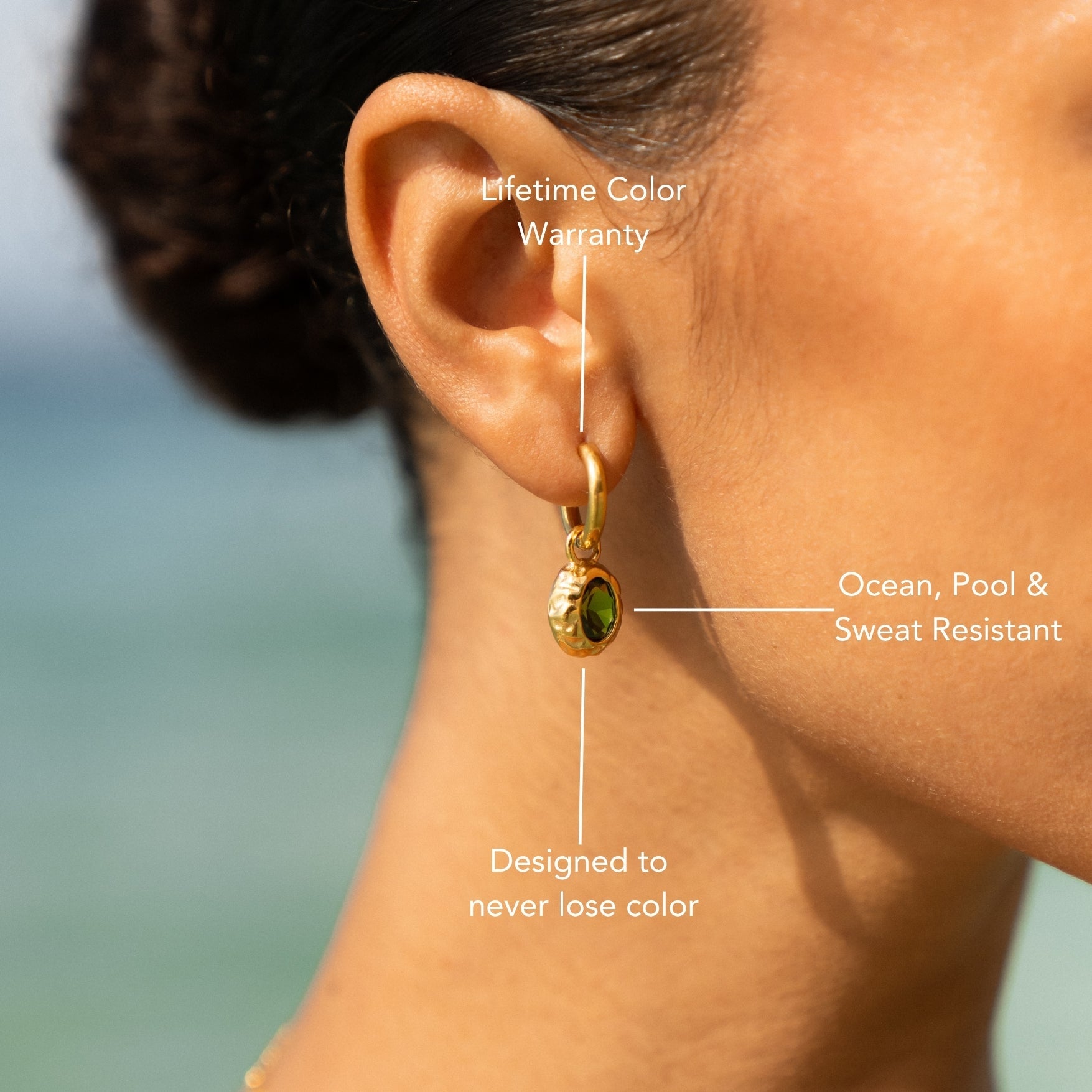 Athena Olive Earrings
