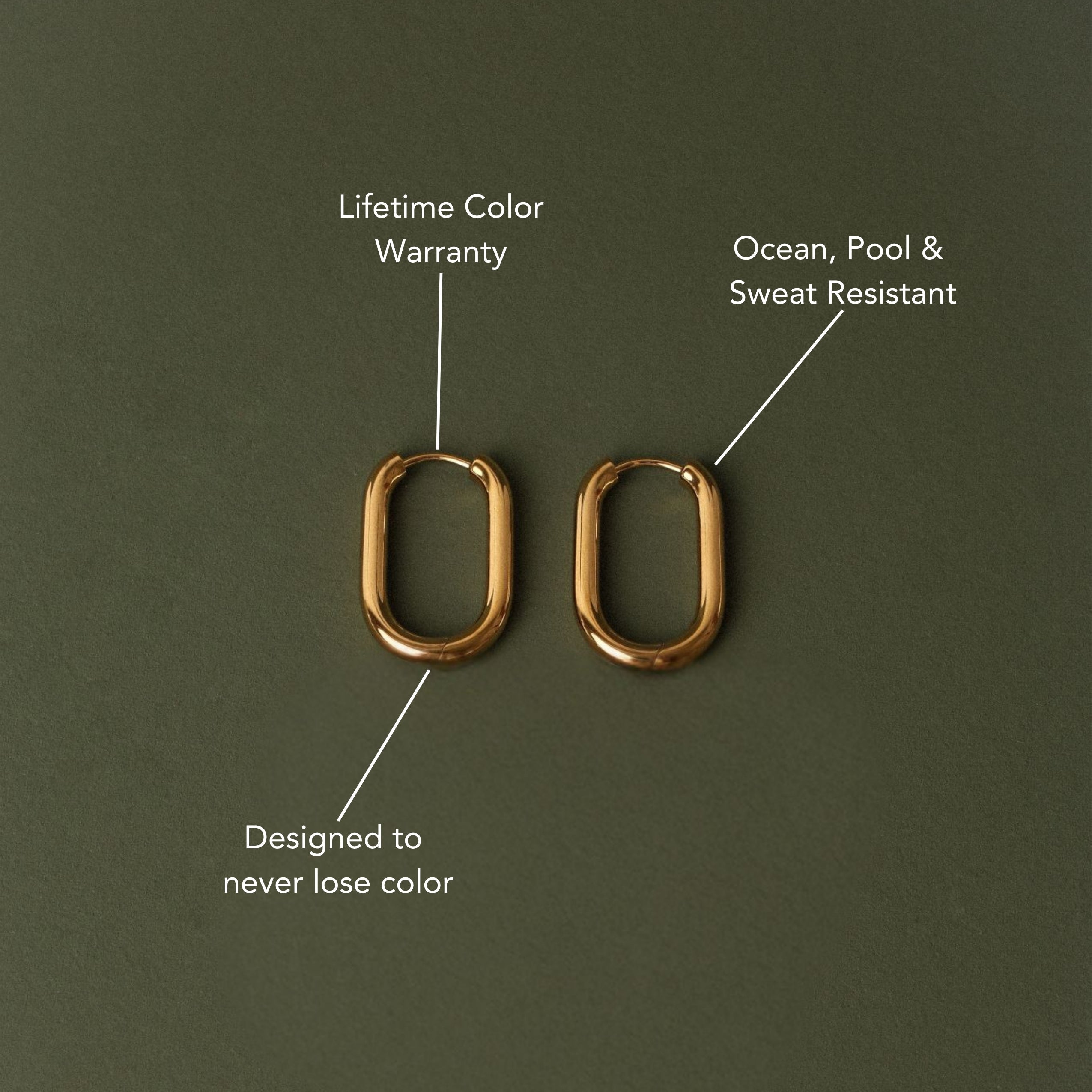 Athena Oval Hoop Earrings