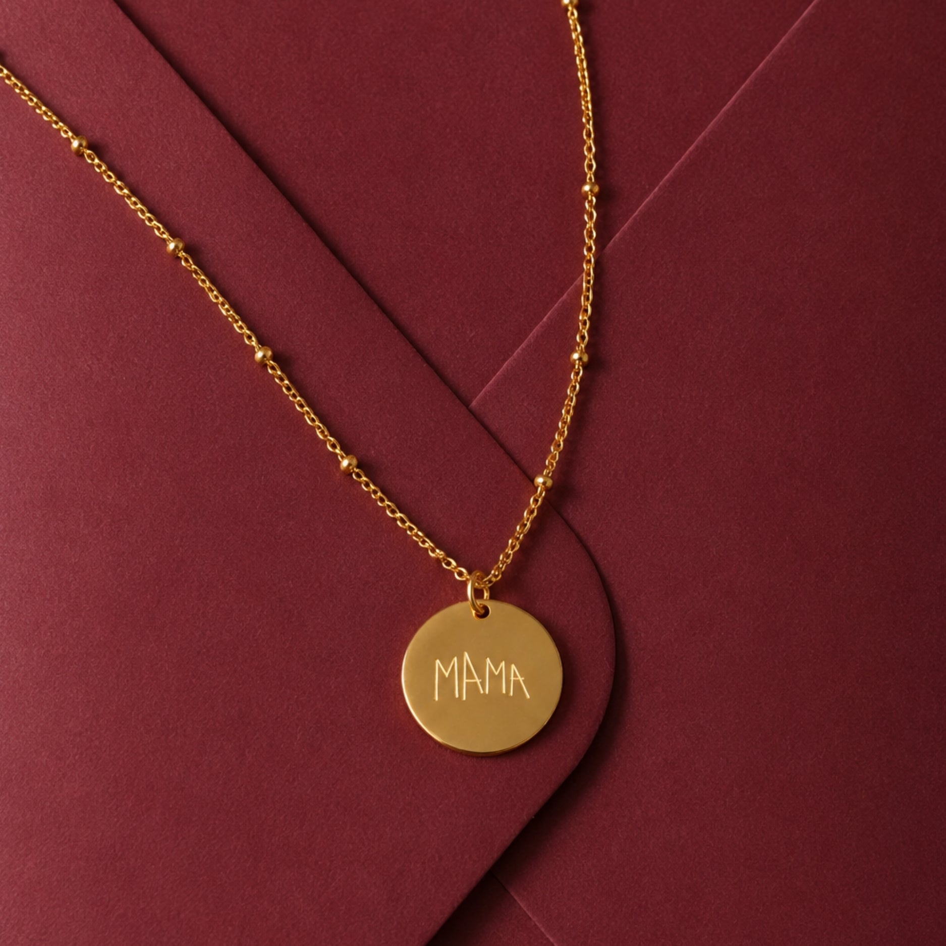 Athena Drawing Disc Necklace