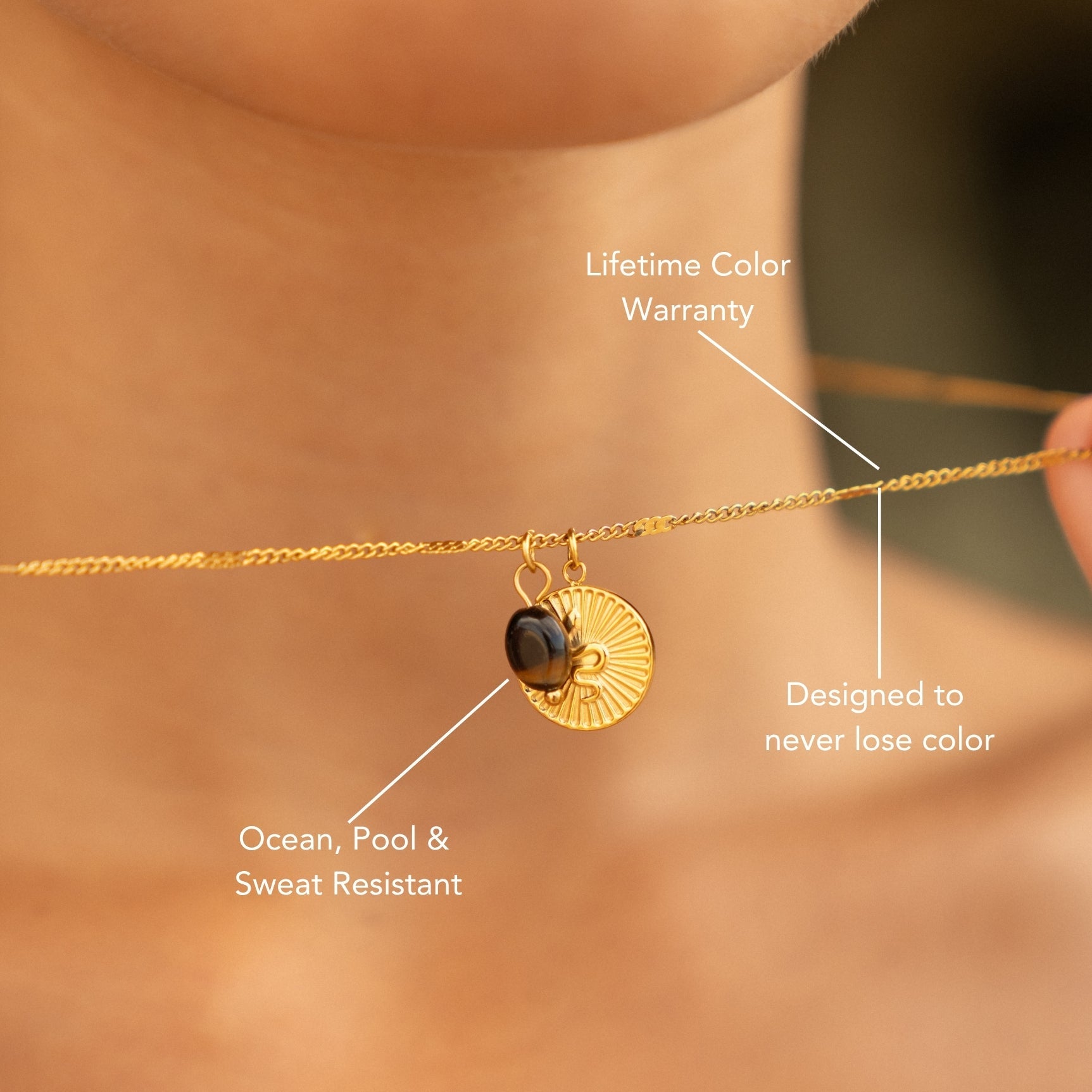 Athena Golden Snake Necklace