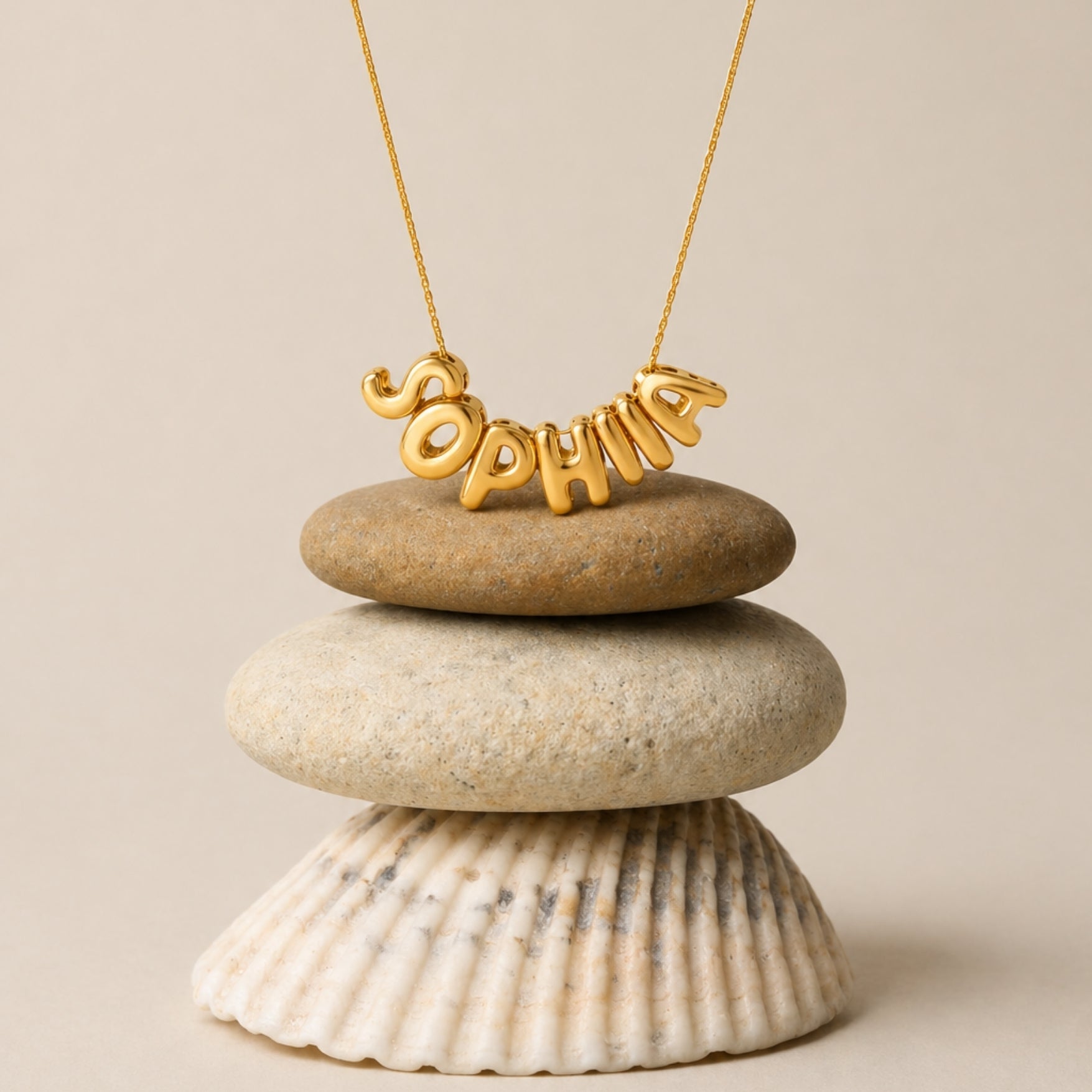 Athena Bubble Name Necklace