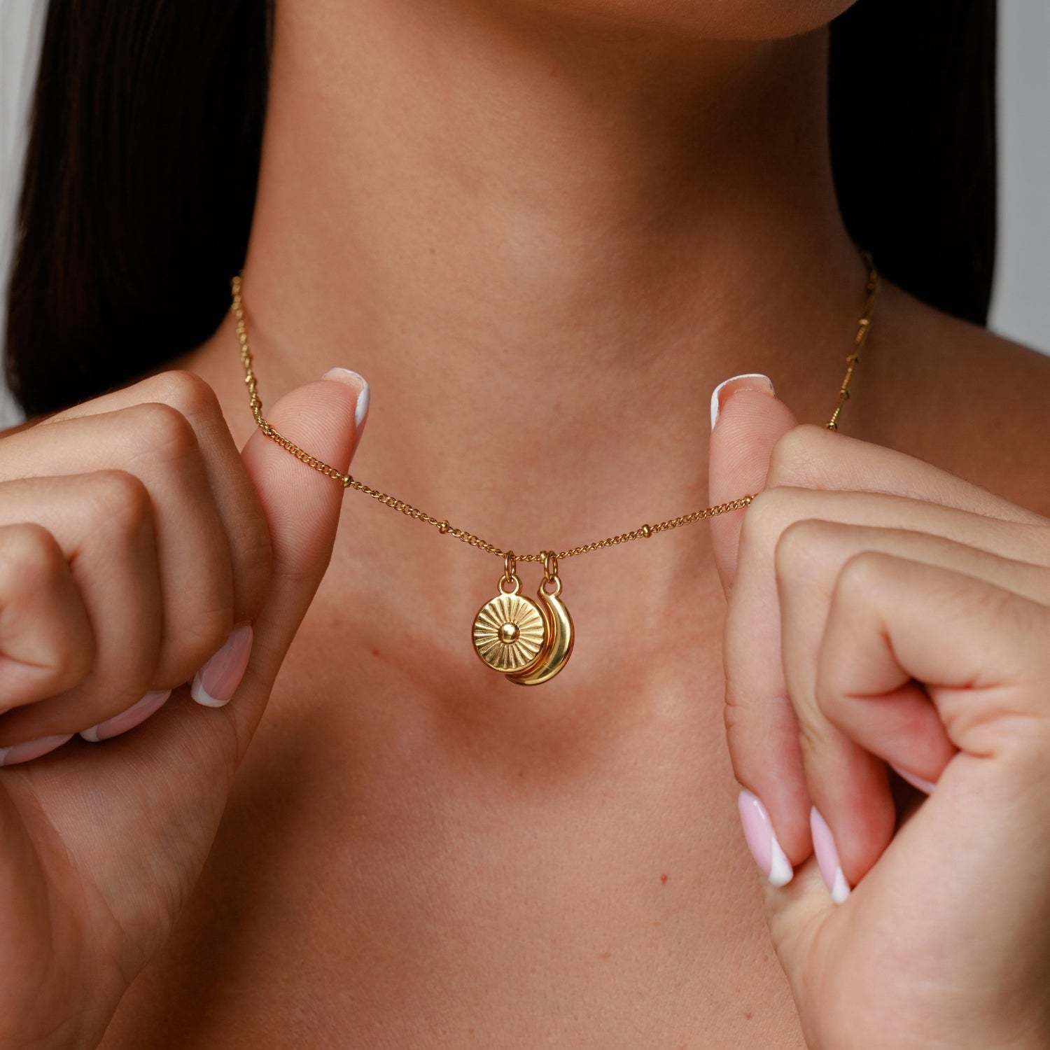 Athena Moon & Sun Necklace