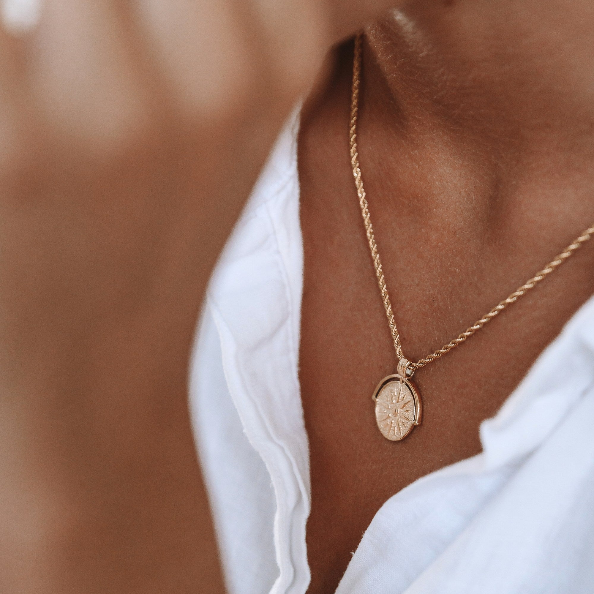Athena Golden Sun Necklace