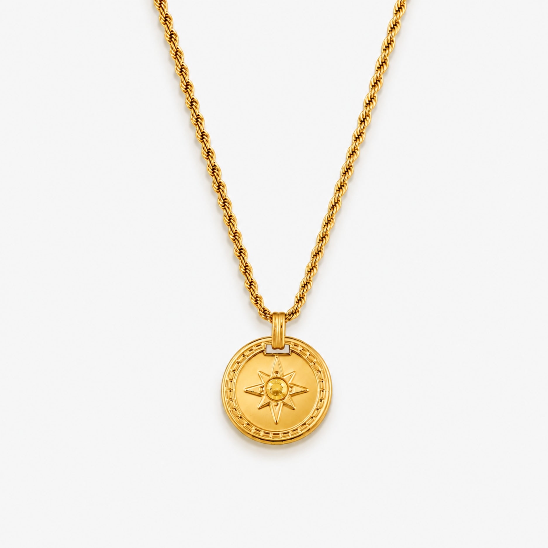 Athena Golden Compass Necklace