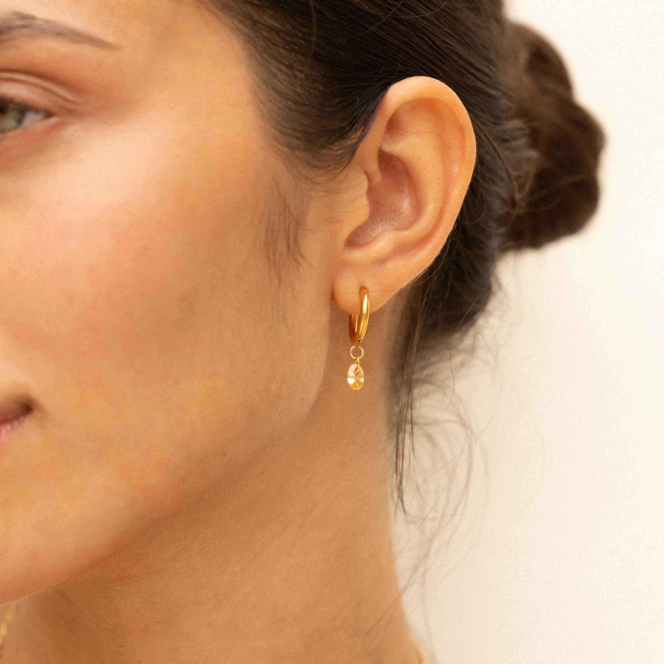 Athena Rosé Drop Earrings