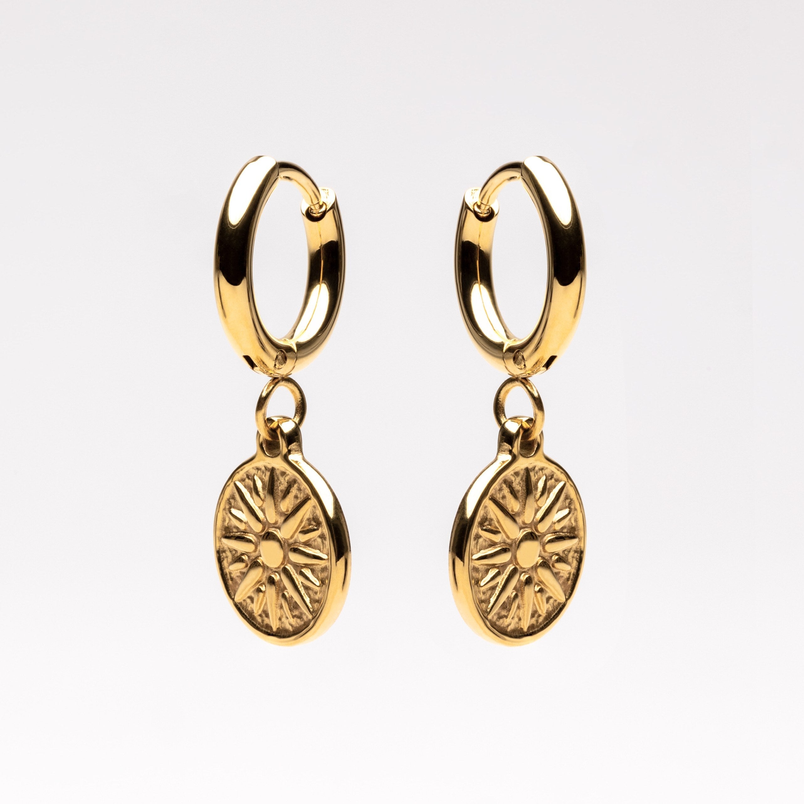 Athena Golden Sun Earrings