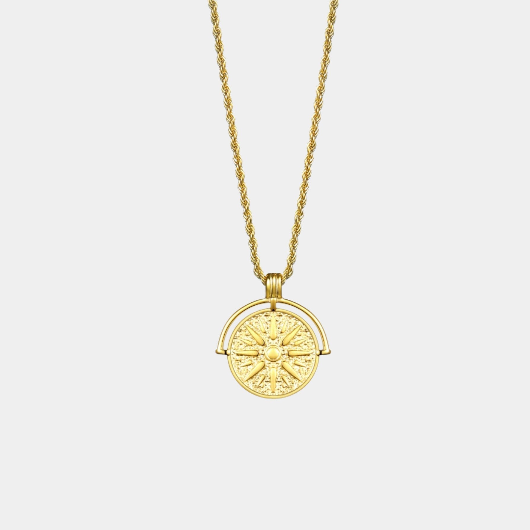Athena Golden Sun Necklace