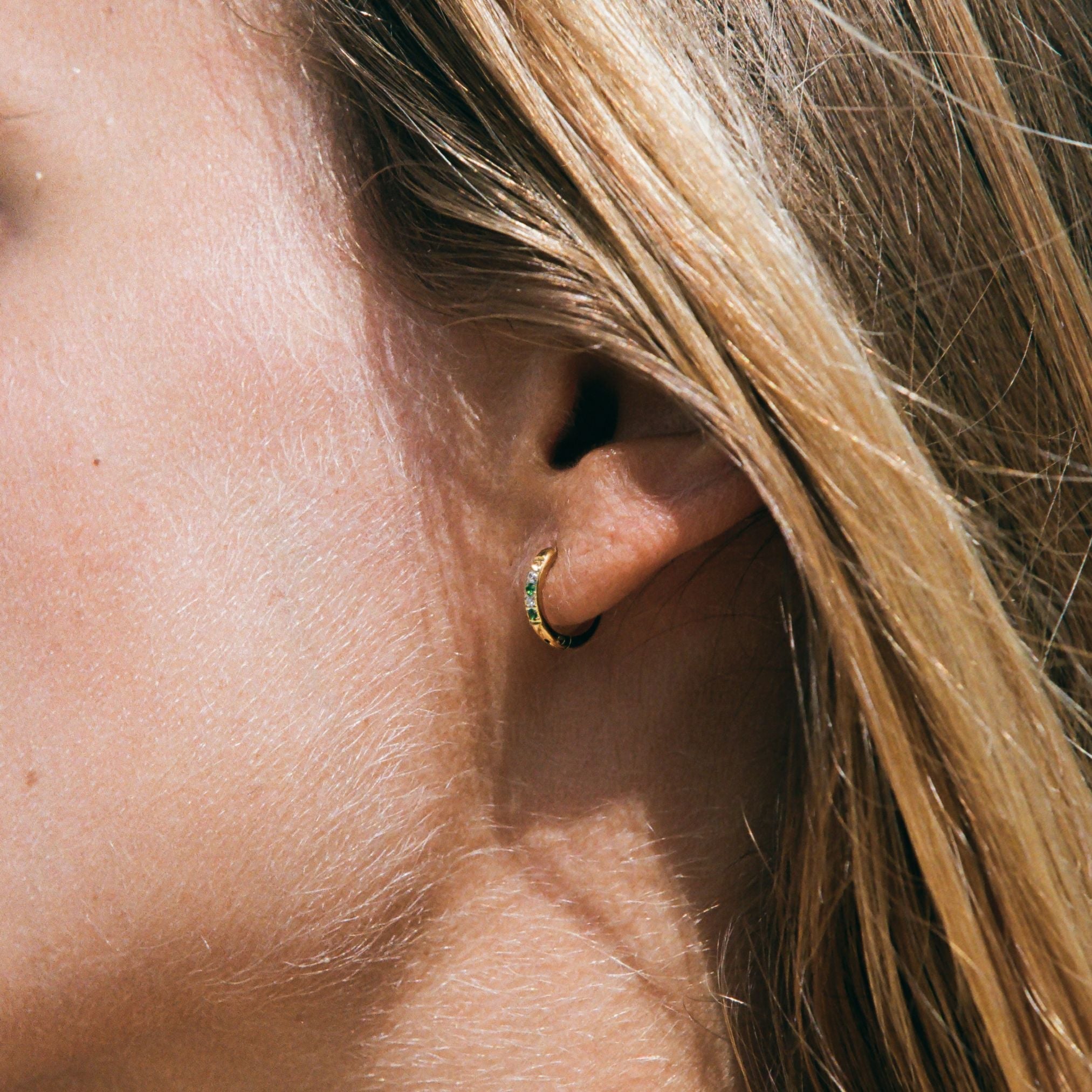 Athena Oasis Green Hoops Earrings