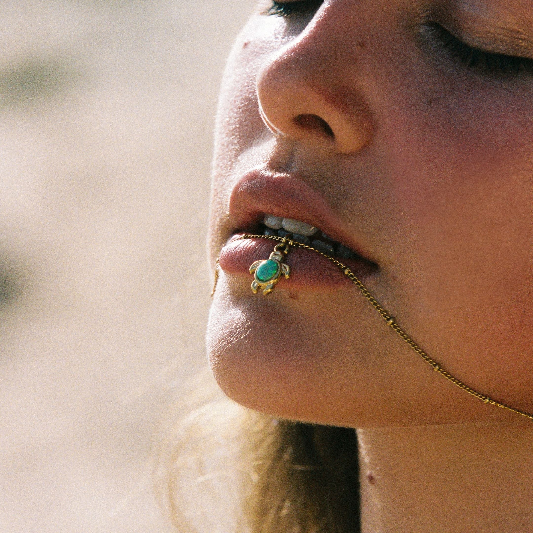 Athena Opal Turtle Necklace