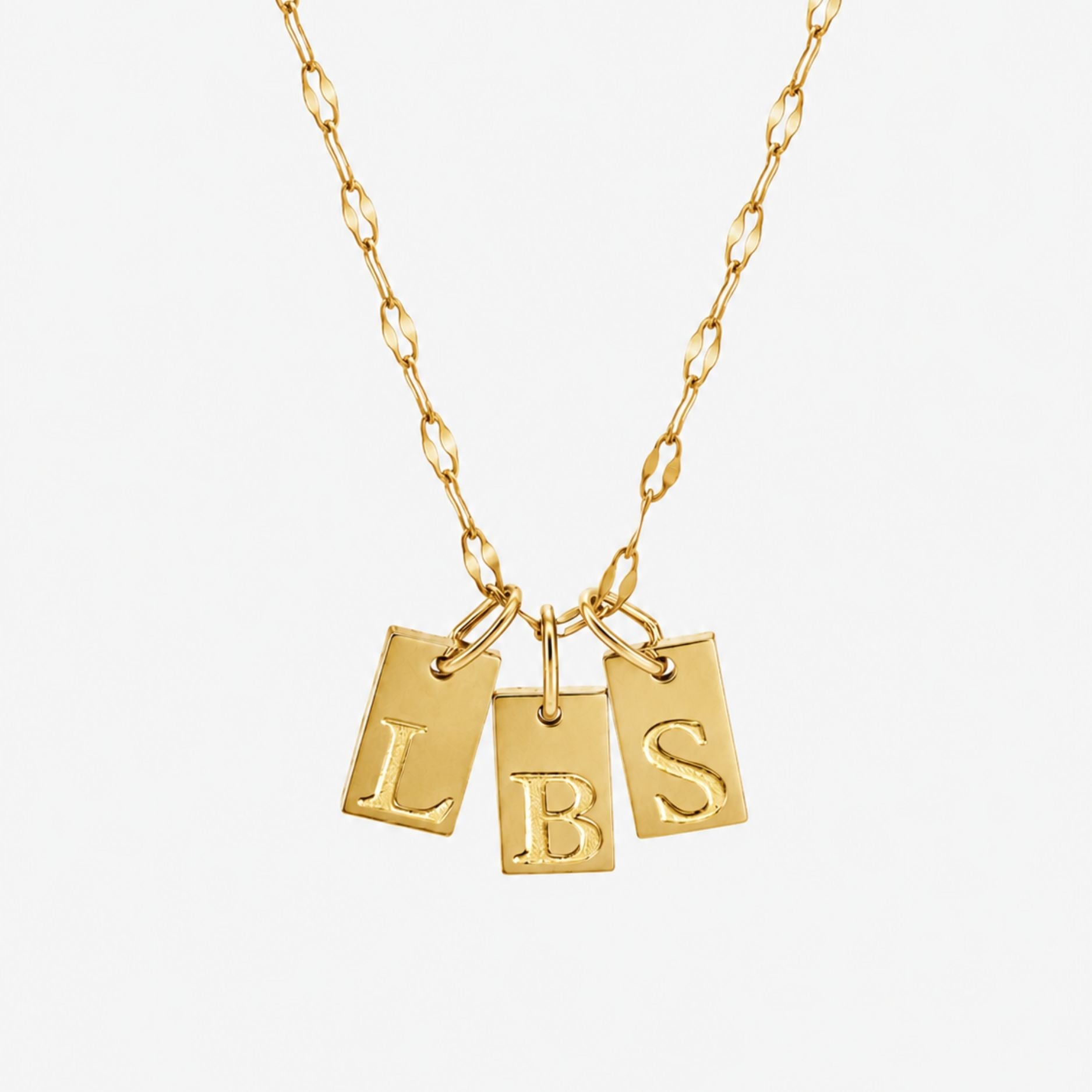 Athena Initial Tag Necklace