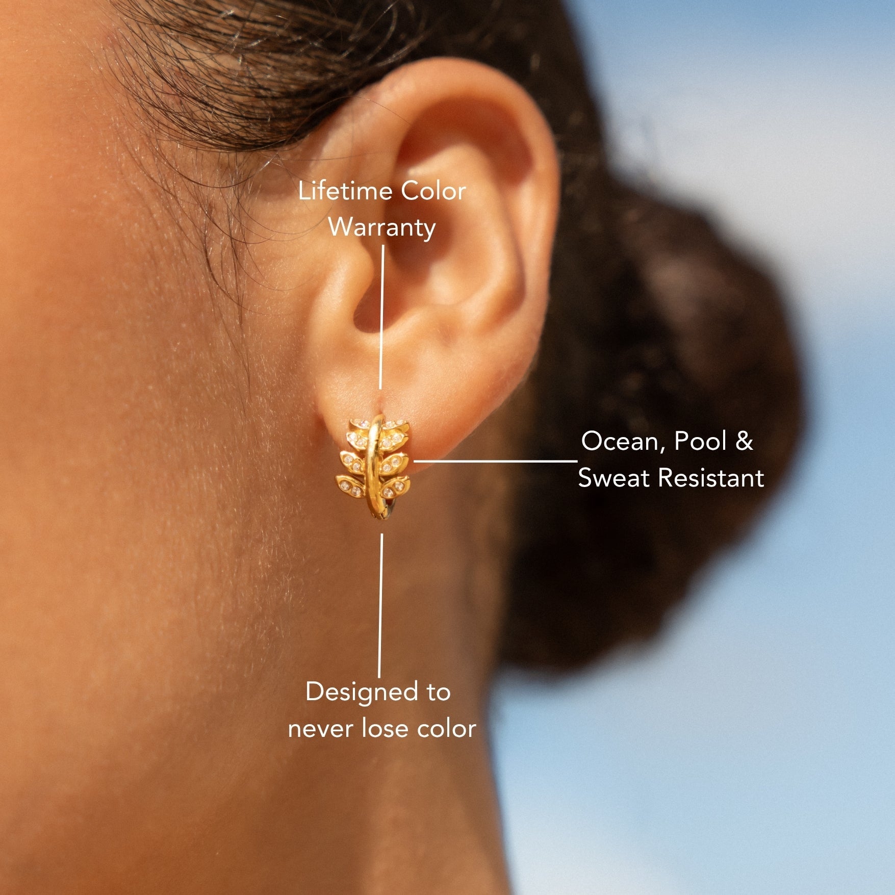 Athena Laurel Hoops Earrings