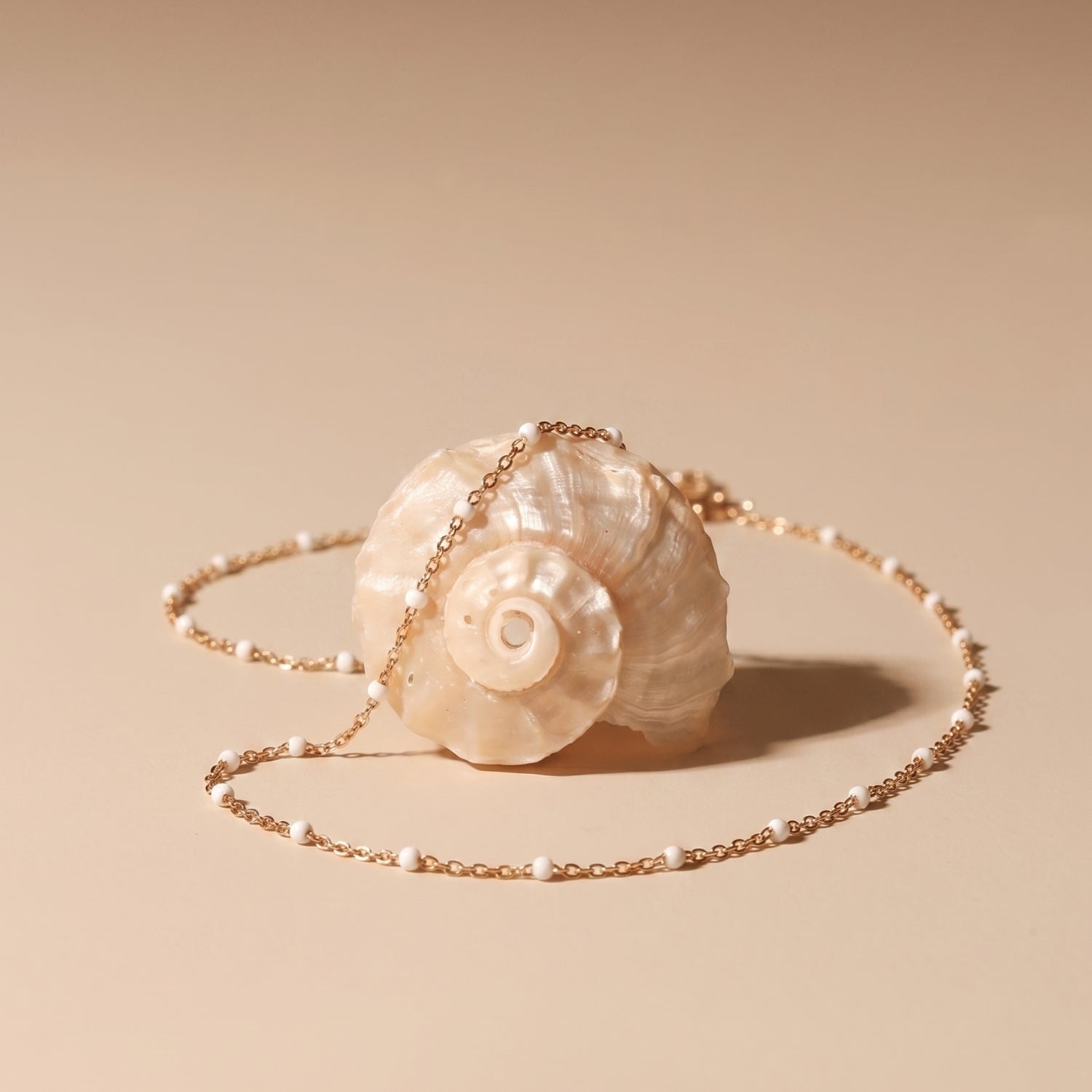 Athena White Beaded Choker