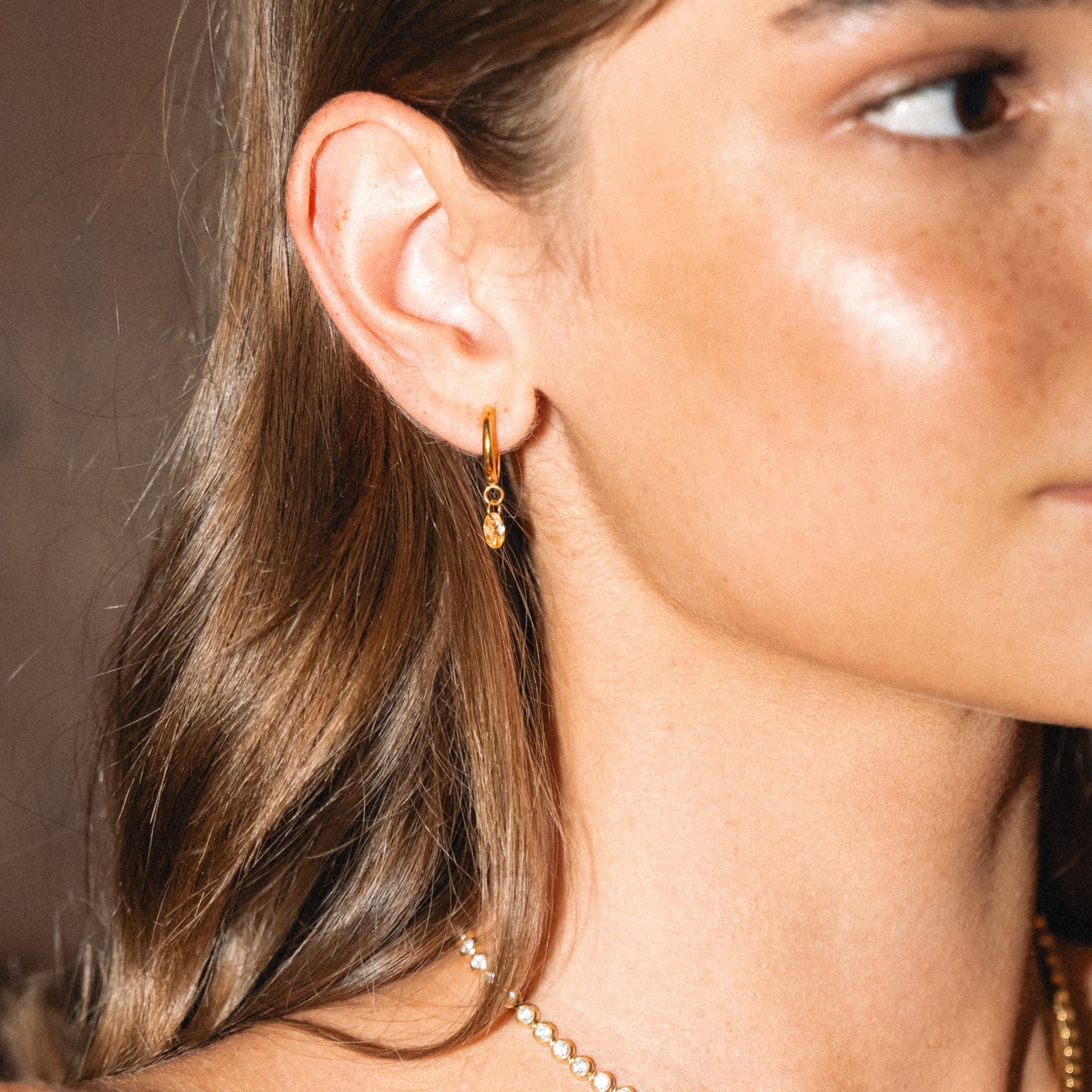 Athena Rosé Drop Earrings