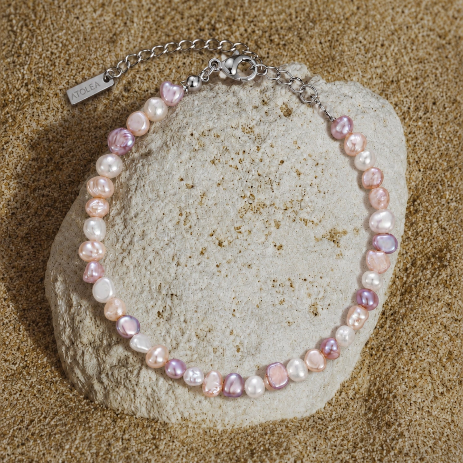Athena Perla Rosa Anklet