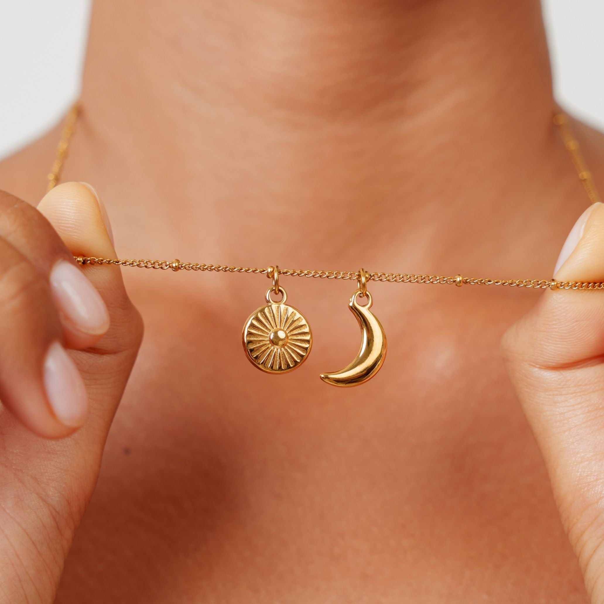 Athena Moon & Sun Necklace