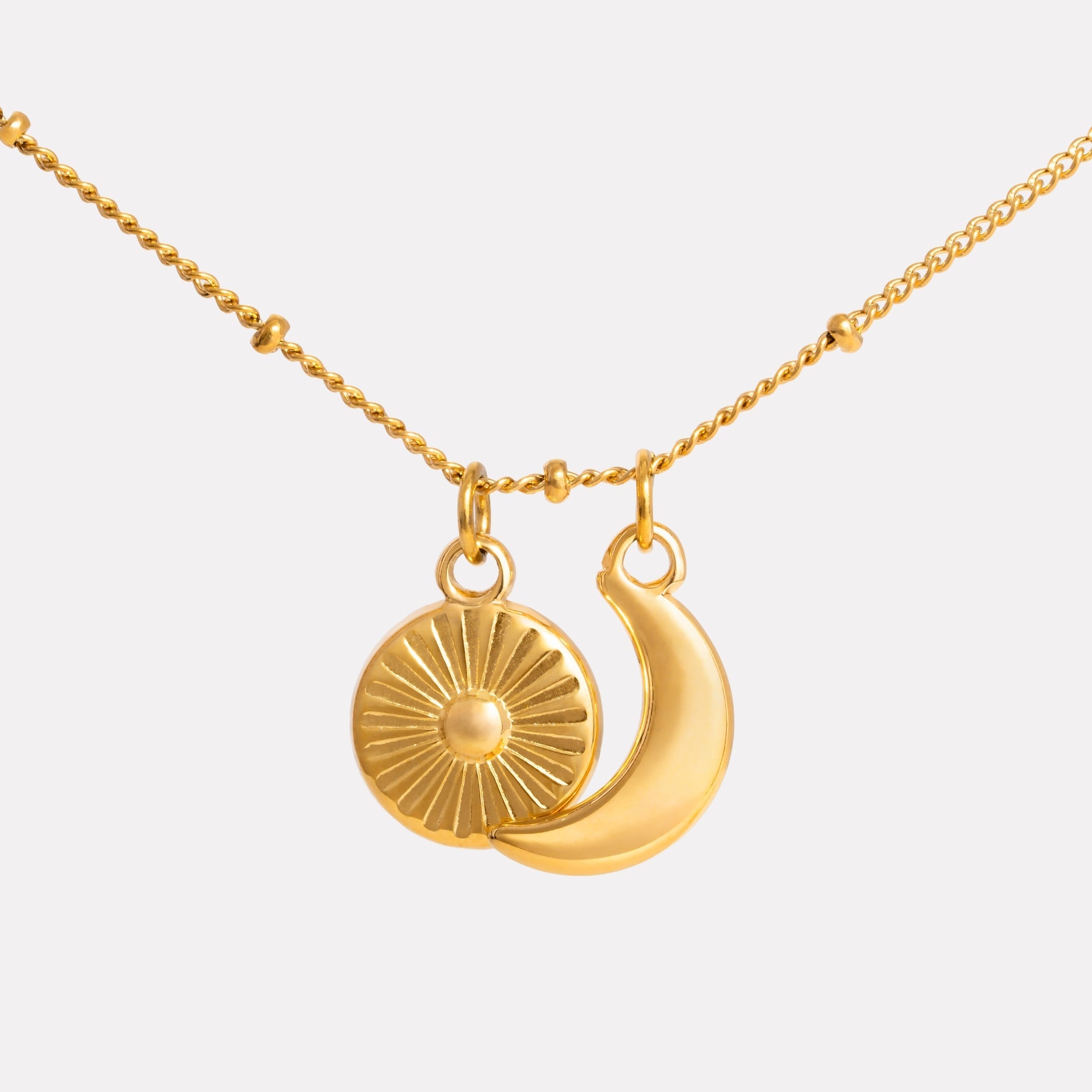 Athena Moon & Sun Necklace