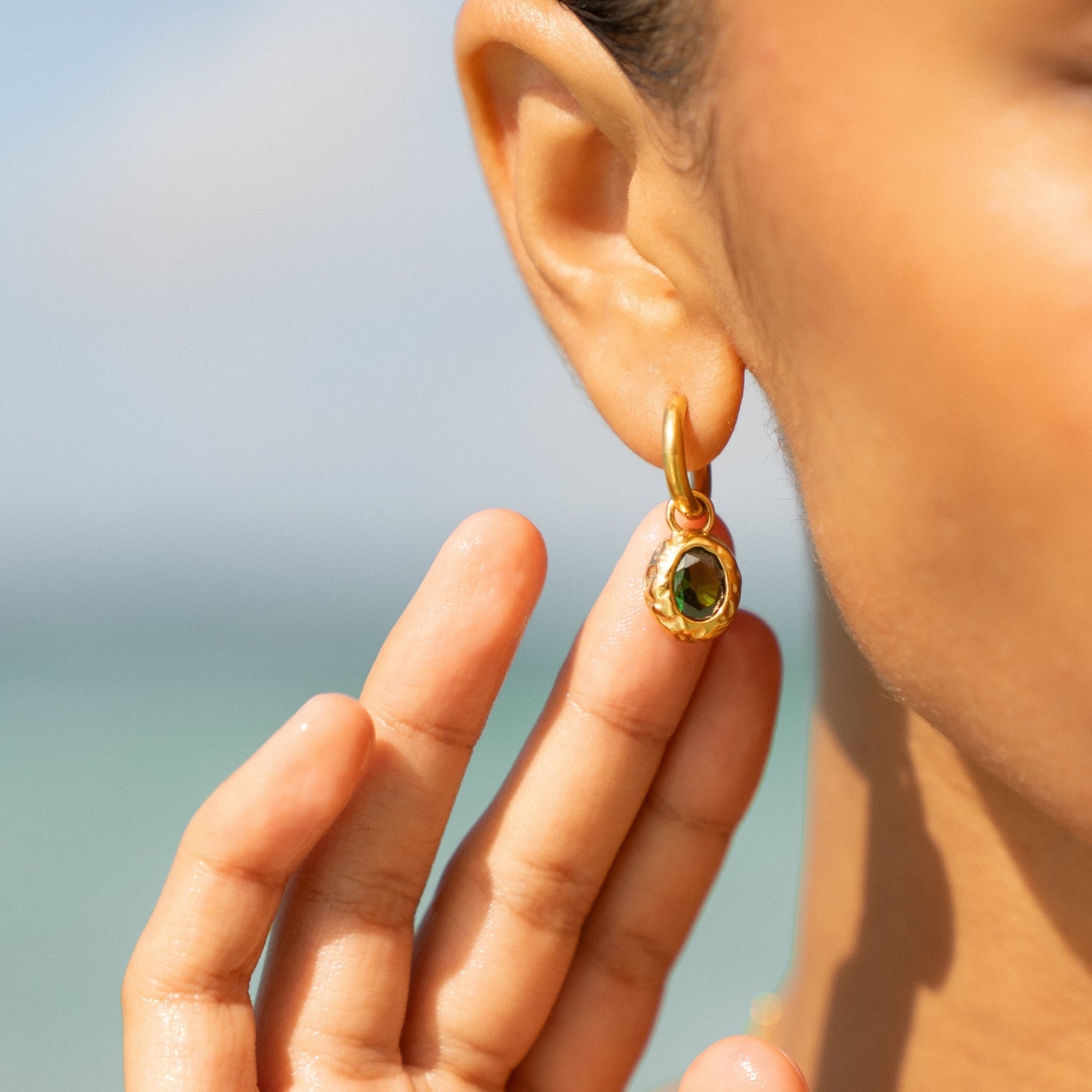 Athena Olive Earrings