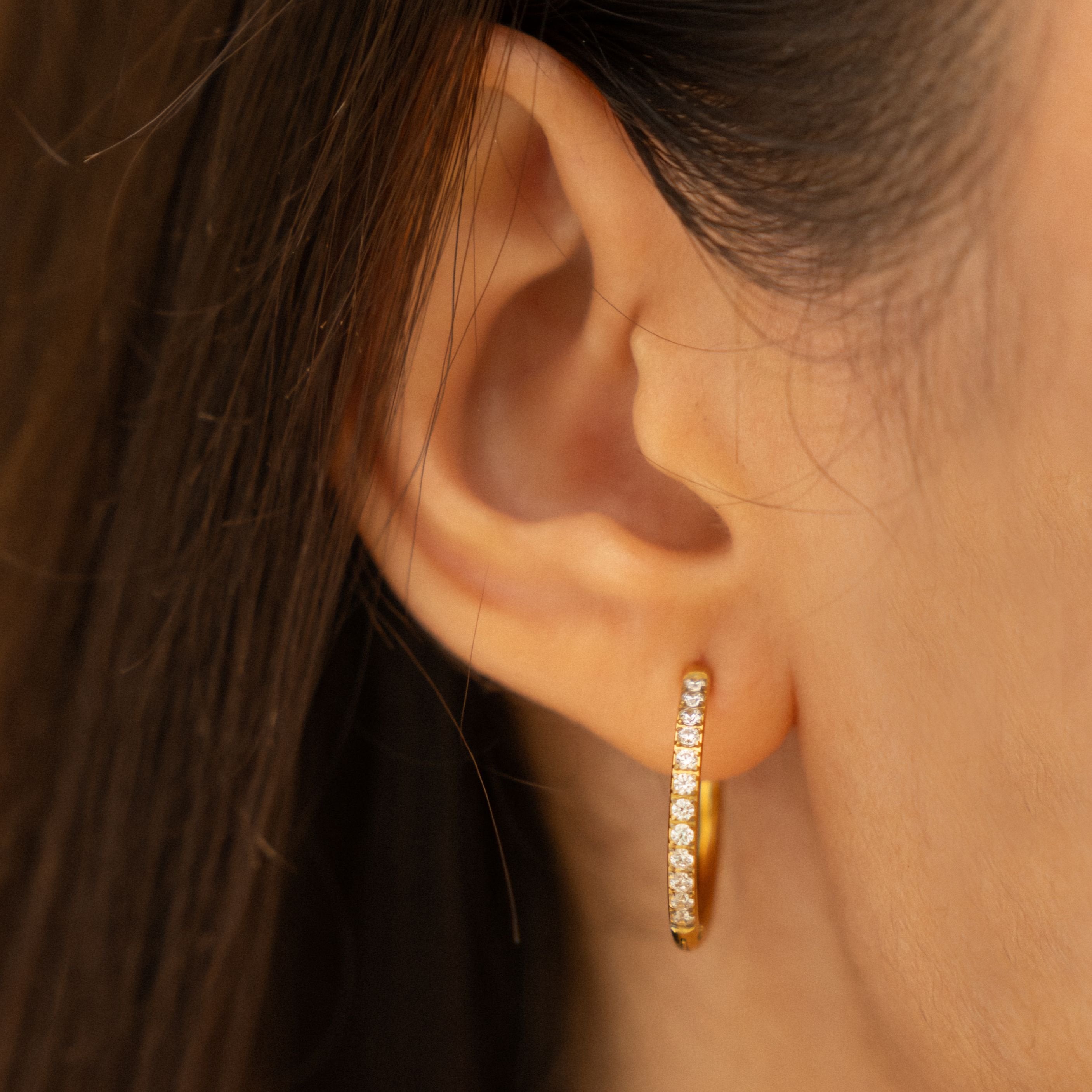 Athena Large Pavé Hoops