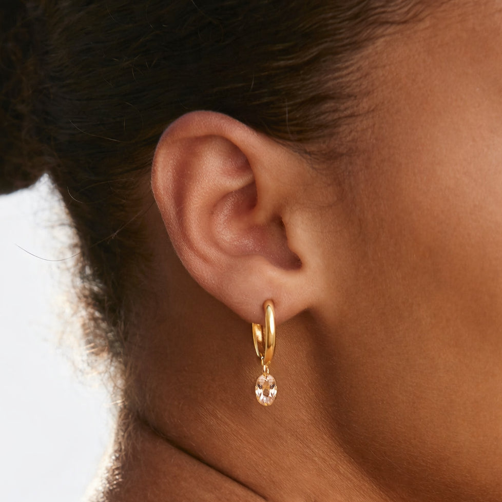 Athena Rosé Drop Earrings
