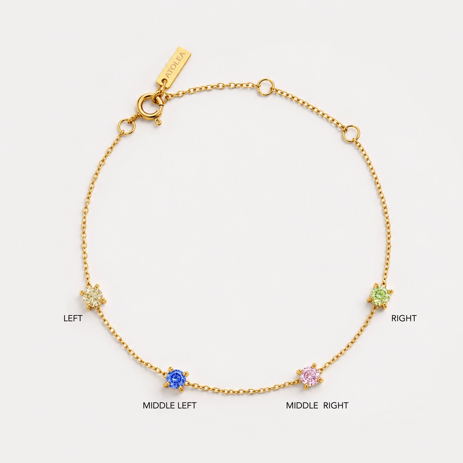 Athena Custom Birthstone Bracelet