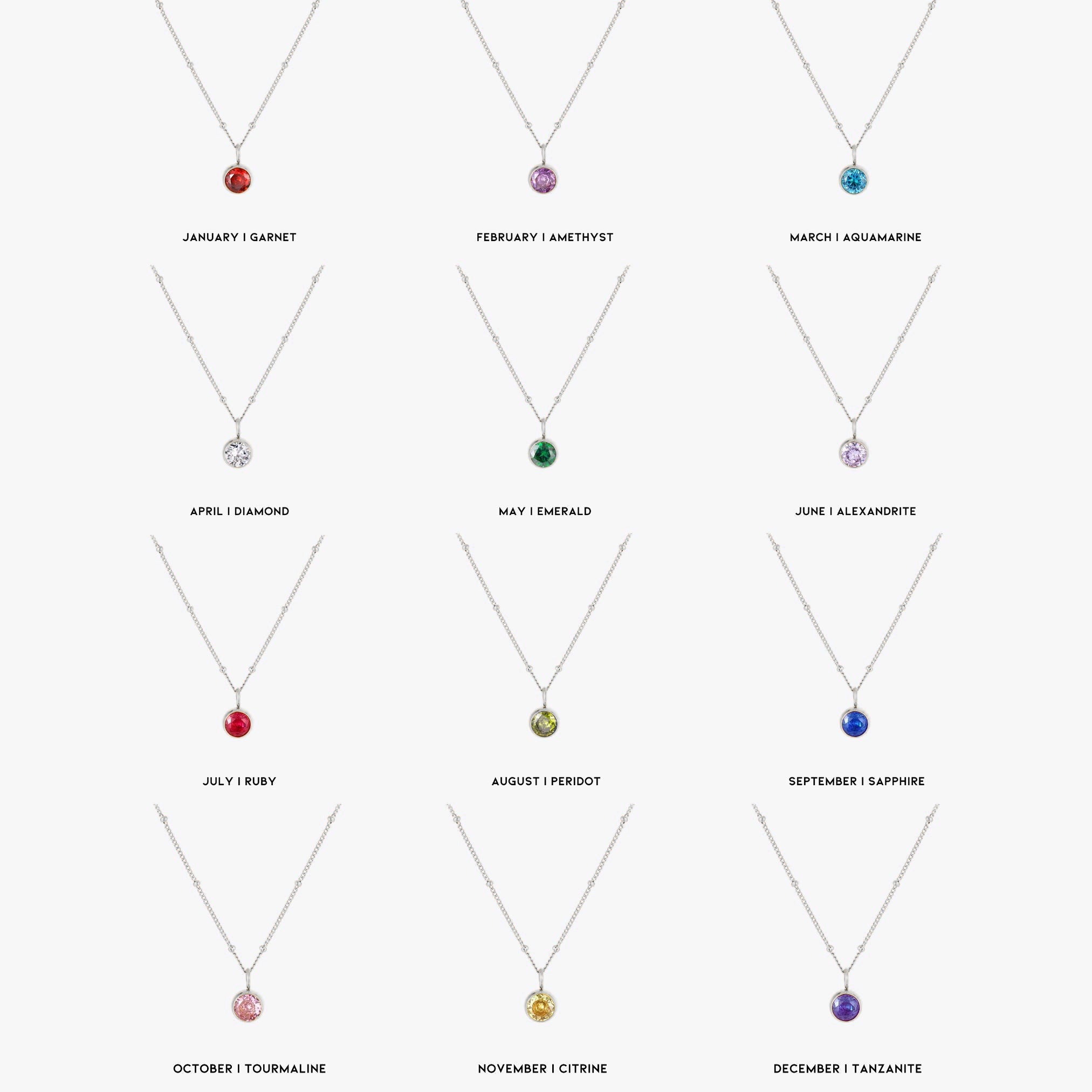 Athena Birthstone Necklace