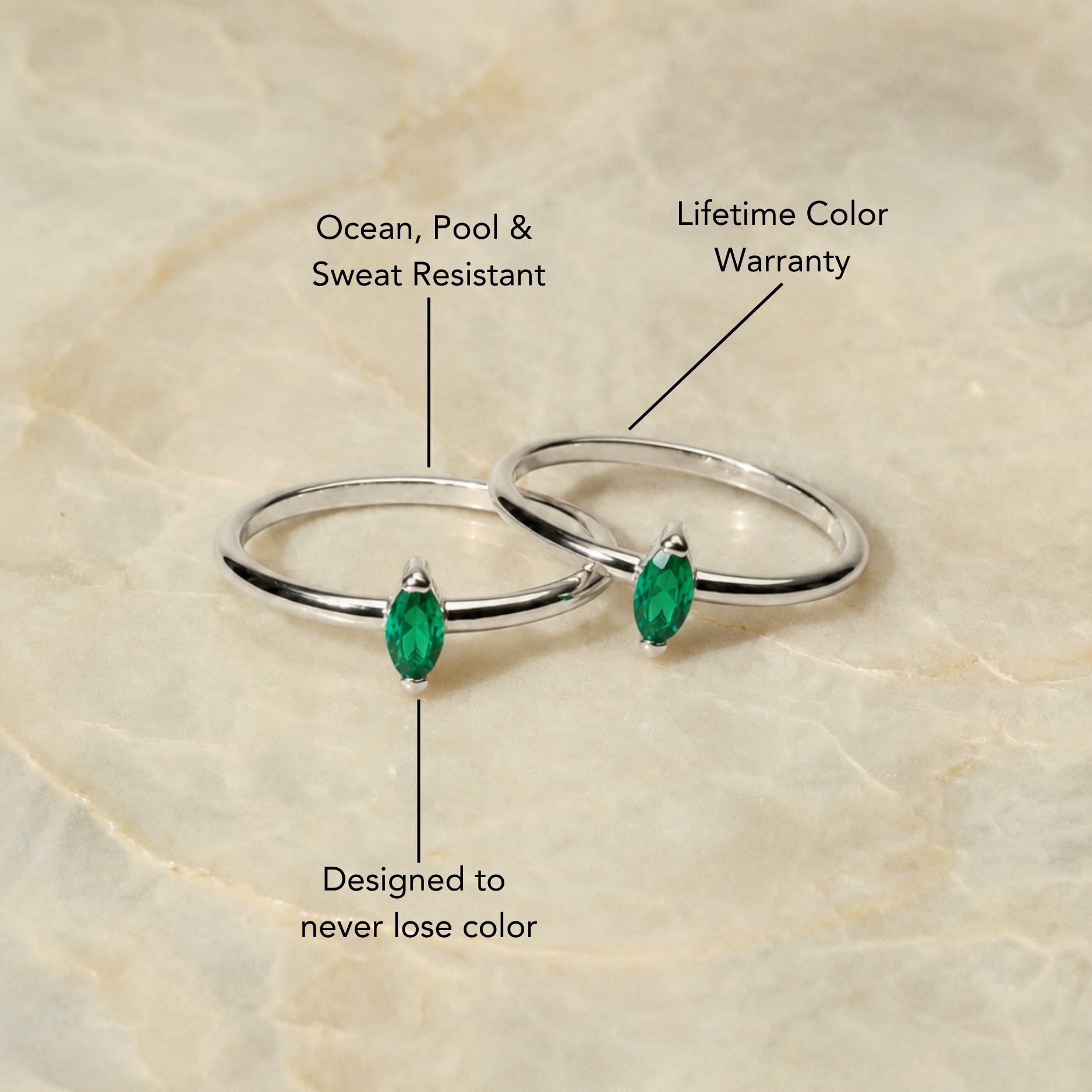 Athena Dainty Emerald Ring